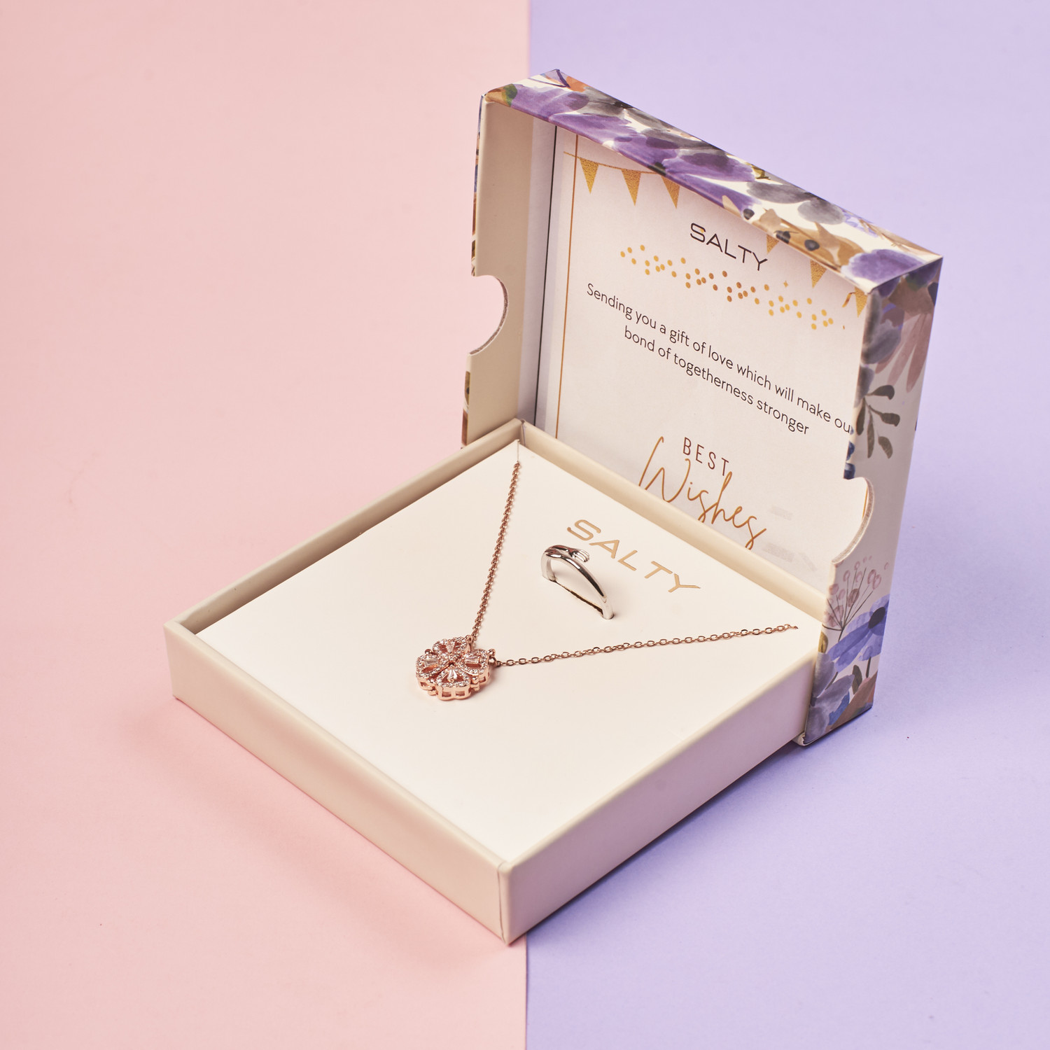 Image of Salty Stainless Steel Rose Gold, Silver Jewellery Set