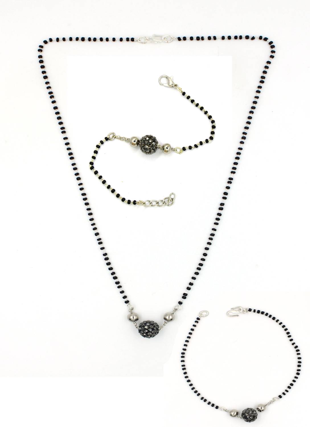 Gurjari Jewellers Oxidised Silver Silver Silver, Grey Jewellery Set
