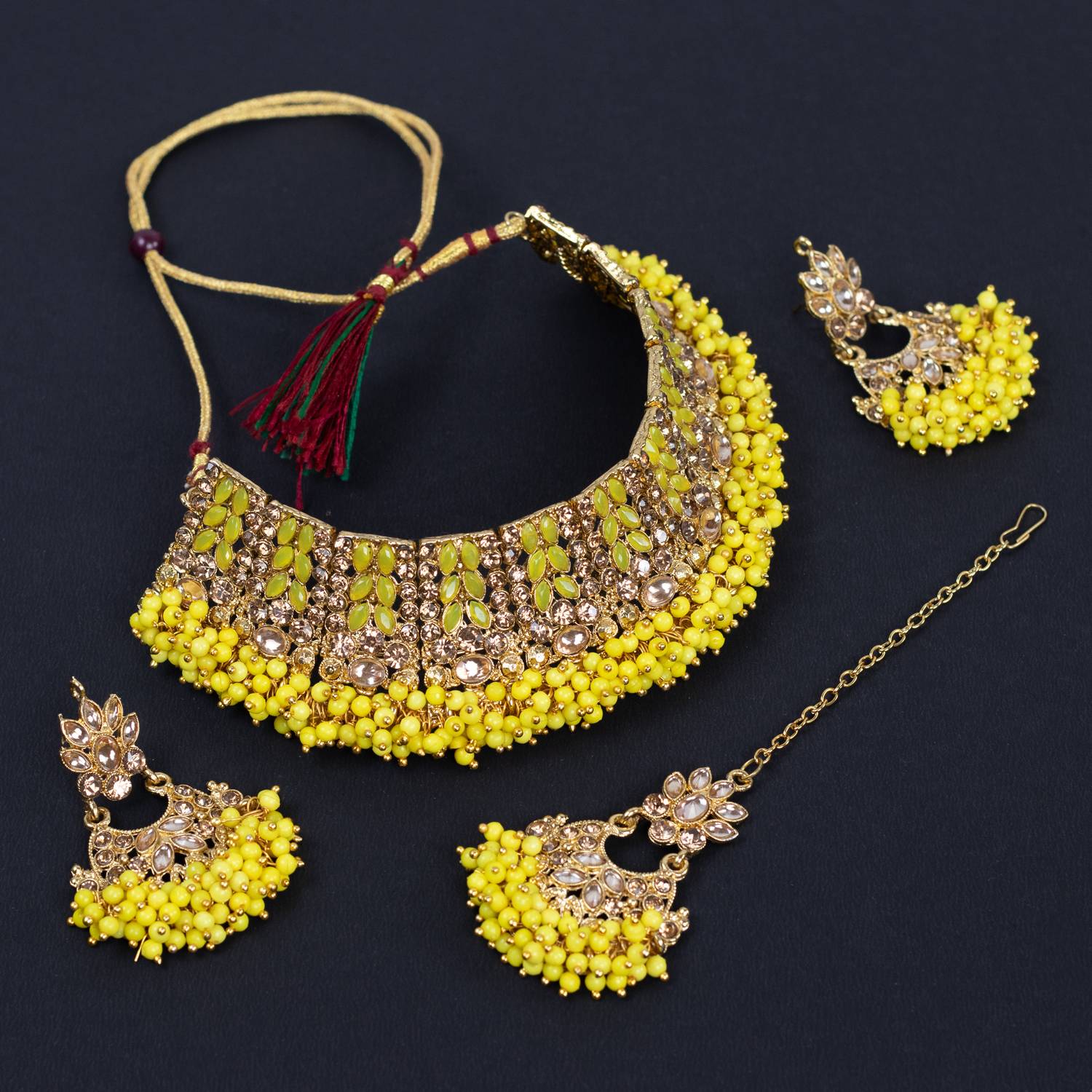 BEAUTY BURST Alloy Gold-plated Yellow Jewellery Set
