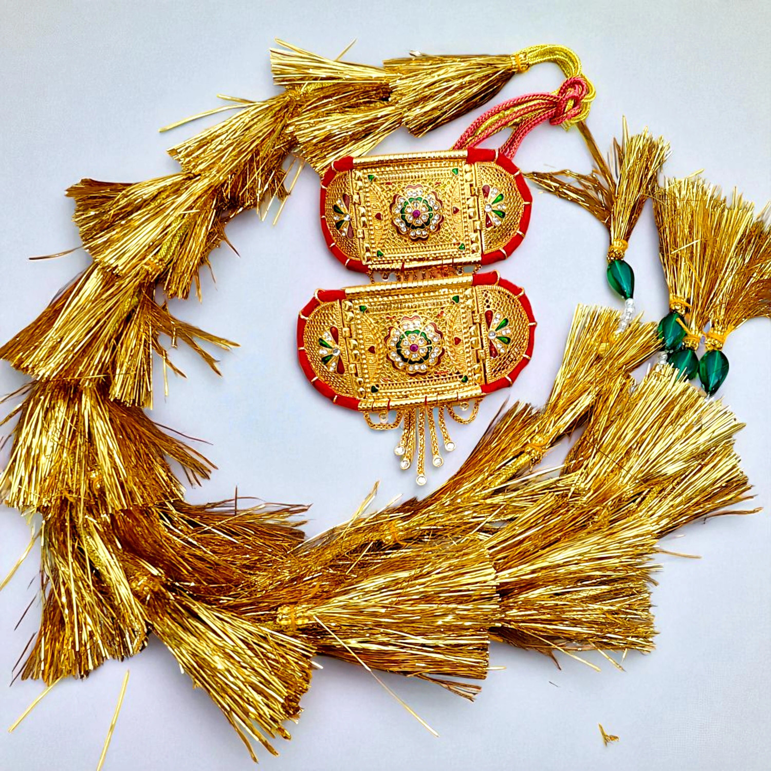 Image of RAJASTHANI GAHANA Alloy Gold-plated Multicolor Jewellery Set