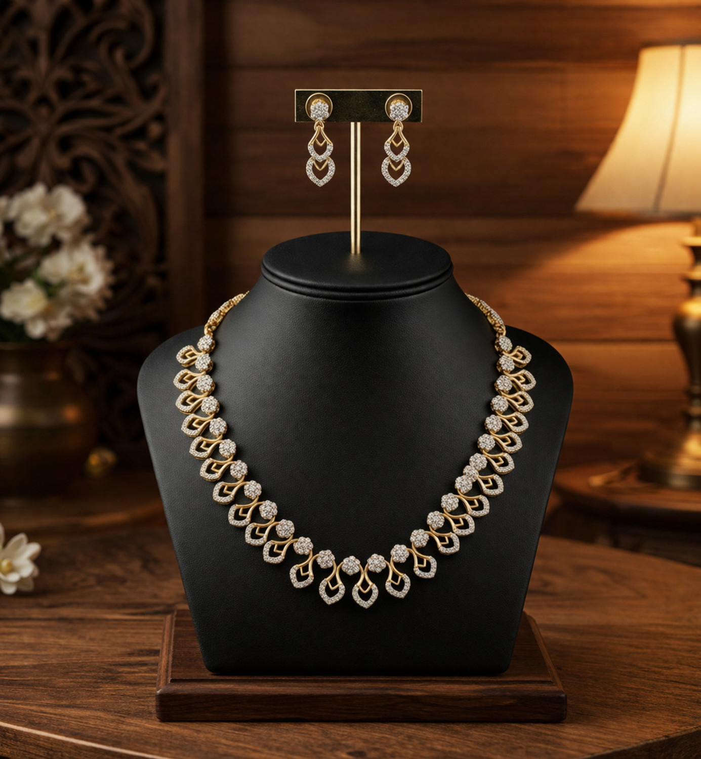 Image of pmsquare Brass, Copper Gold-plated Gold Jewellery Set