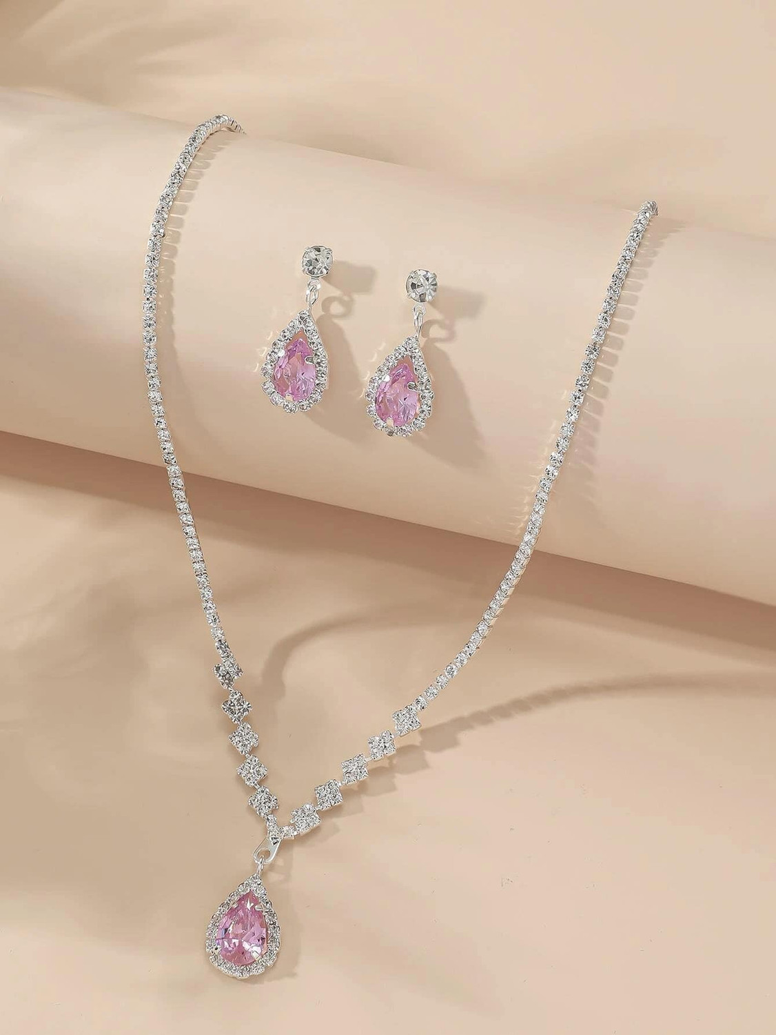 Image of Dressberry Crystal Pink Jewellery Set