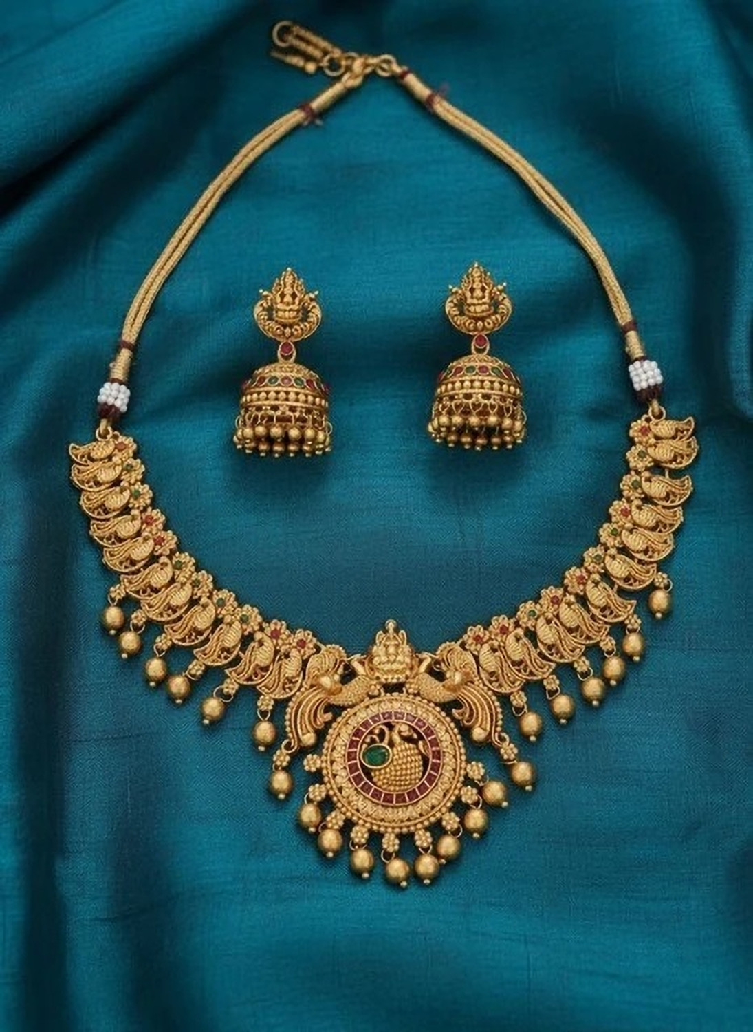 Image of SHINELOOM MUKTTA Brass, Copper Gold-plated Gold Jewellery Set