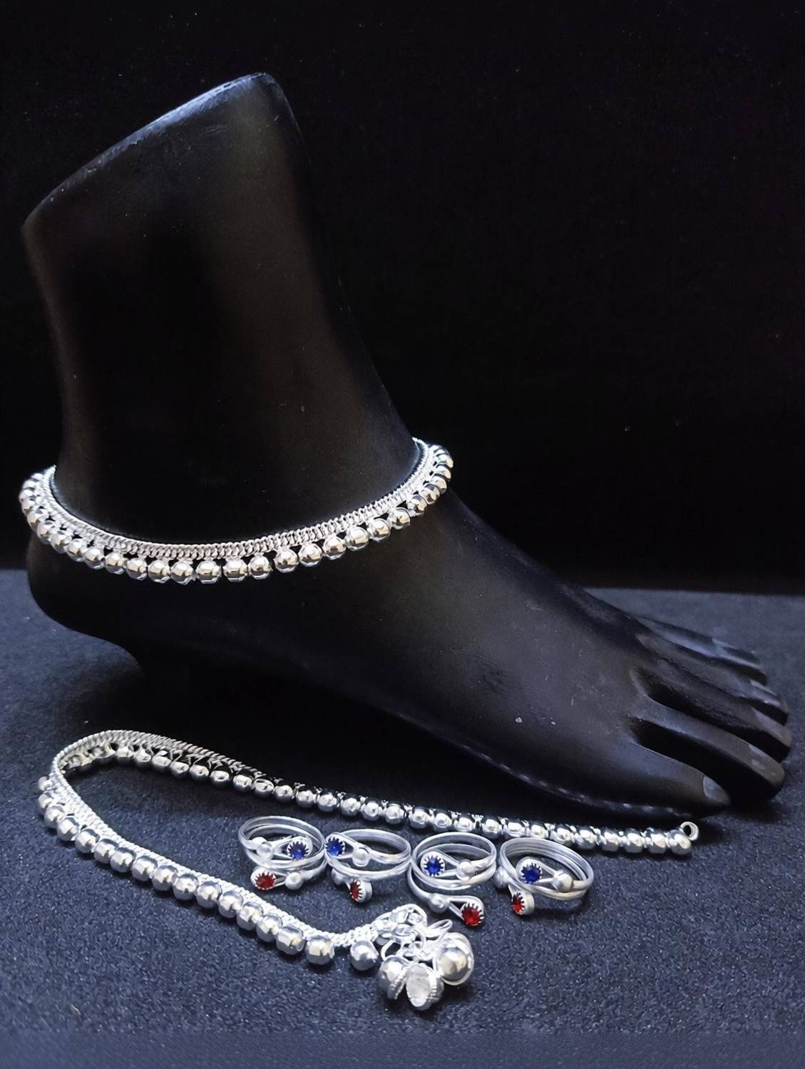 AamNa Enterprises Alloy Silver Jewellery Set