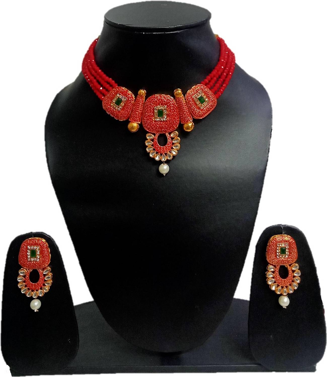 BellyRiver Alloy Red Jewellery Set