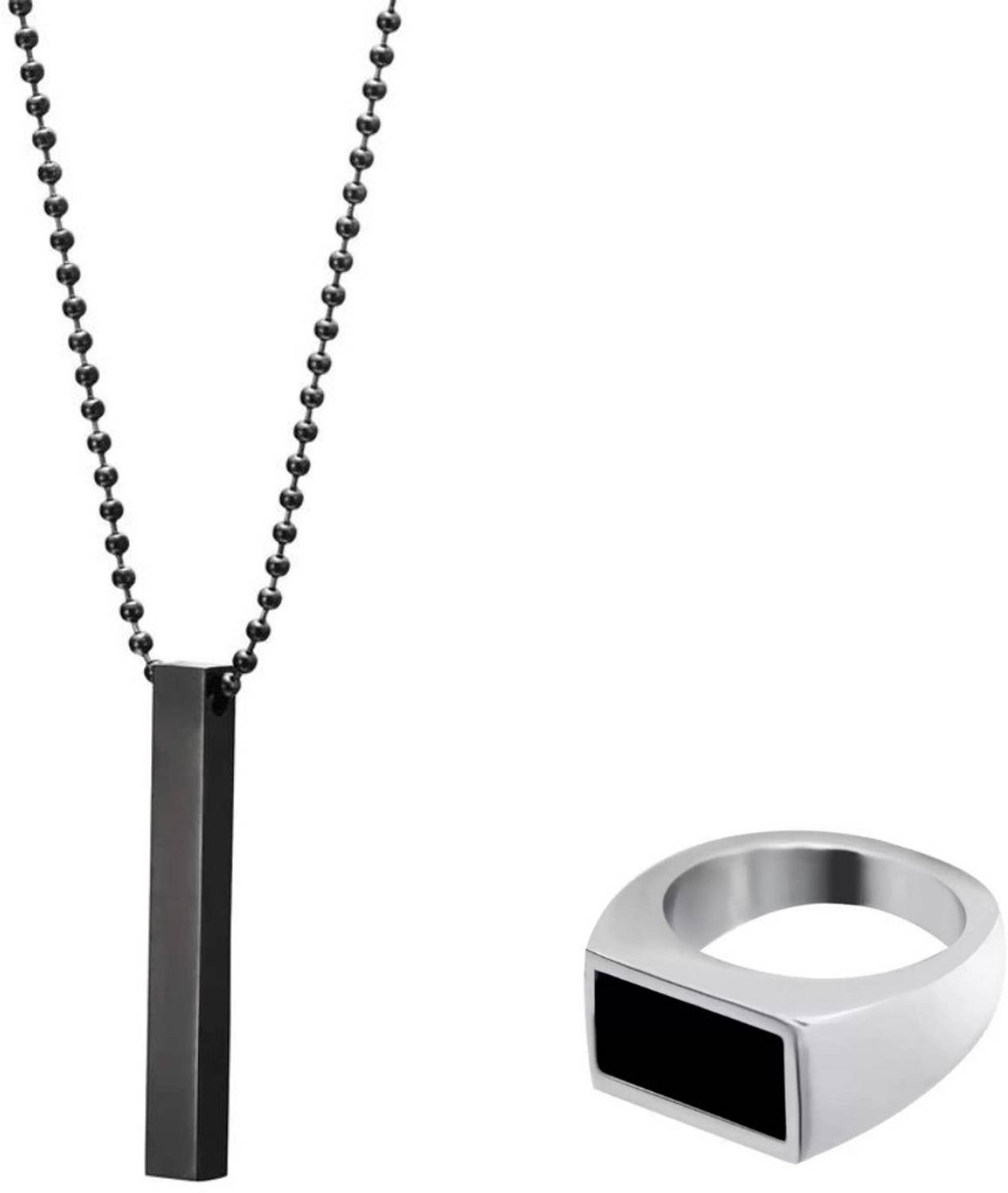 Bellina Alloy Black, Silver Jewellery Set