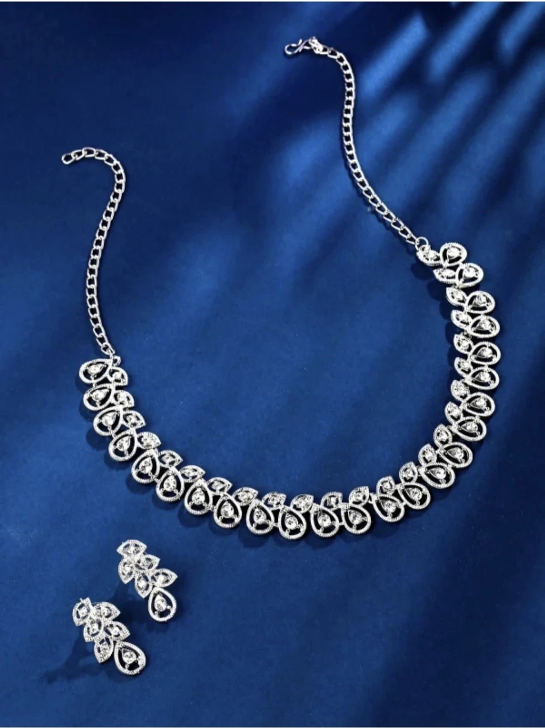 Image of Rimzhimm Alloy Rhodium Silver Jewellery Set