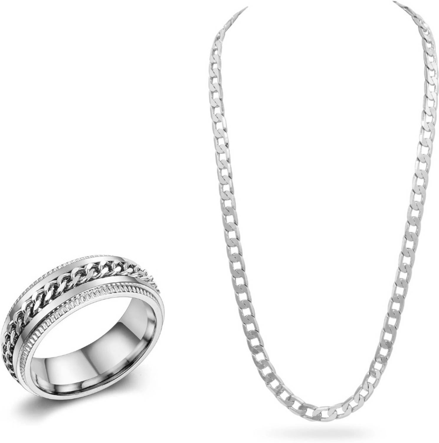 Bellina Alloy Silver Jewellery Set
