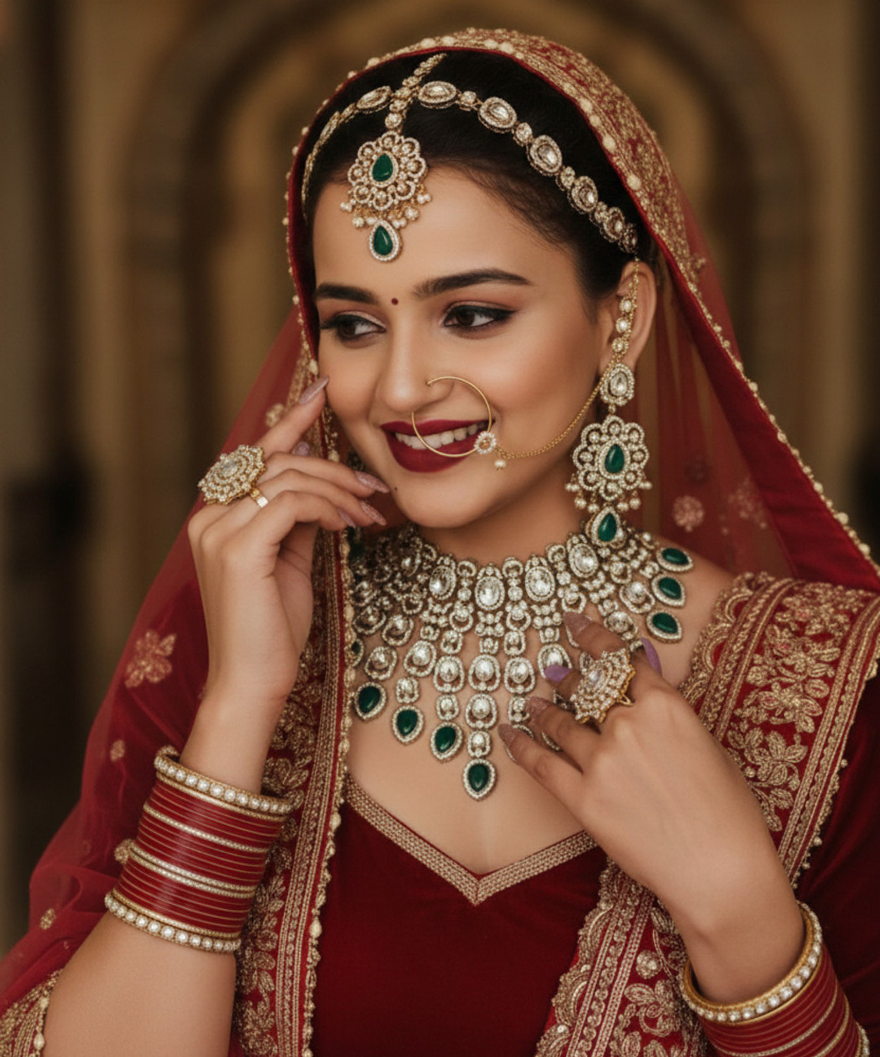 Image of NUI Alloy Gold-plated Multicolor Jewellery Set