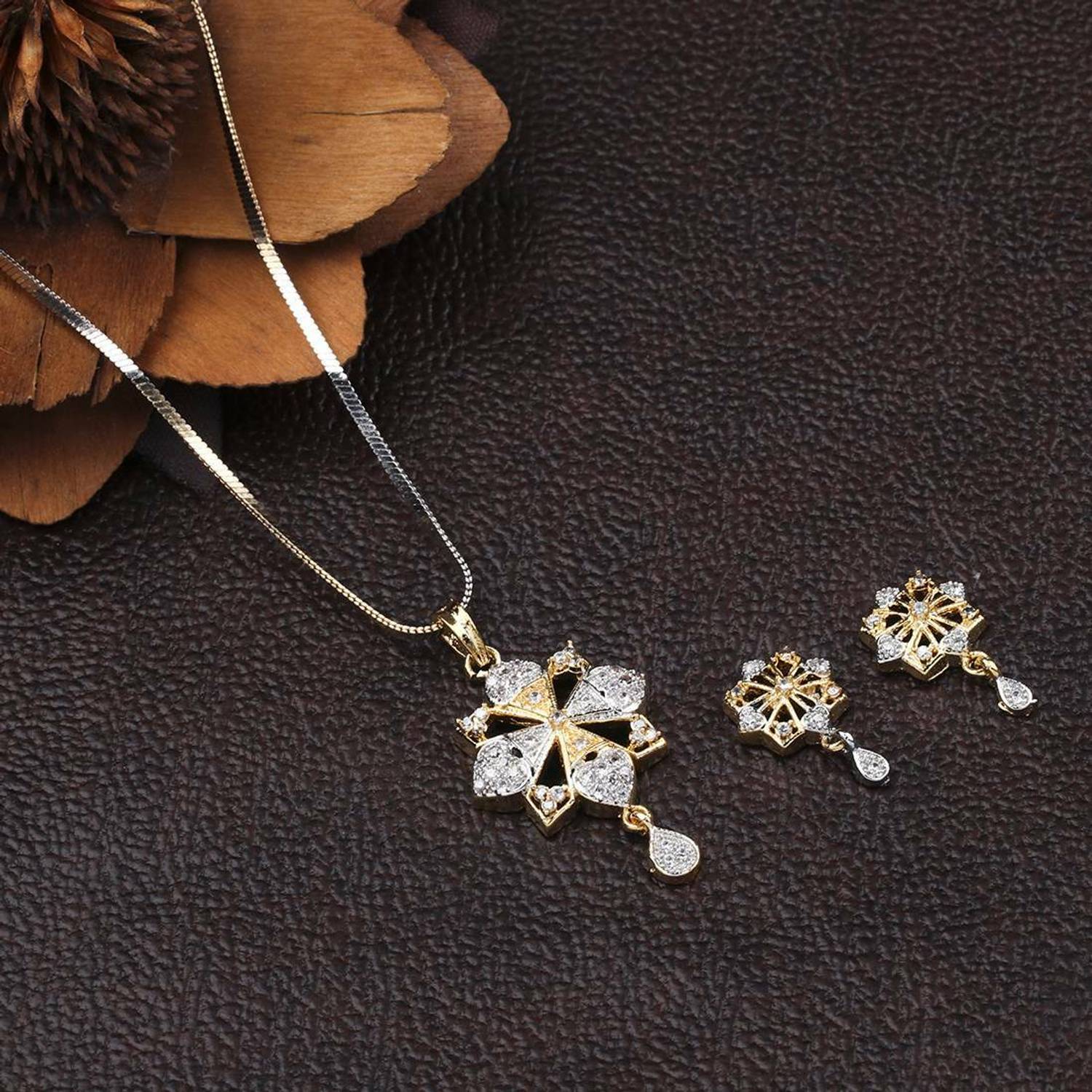Aviate Alloy Gold-plated Gold Jewellery Set
