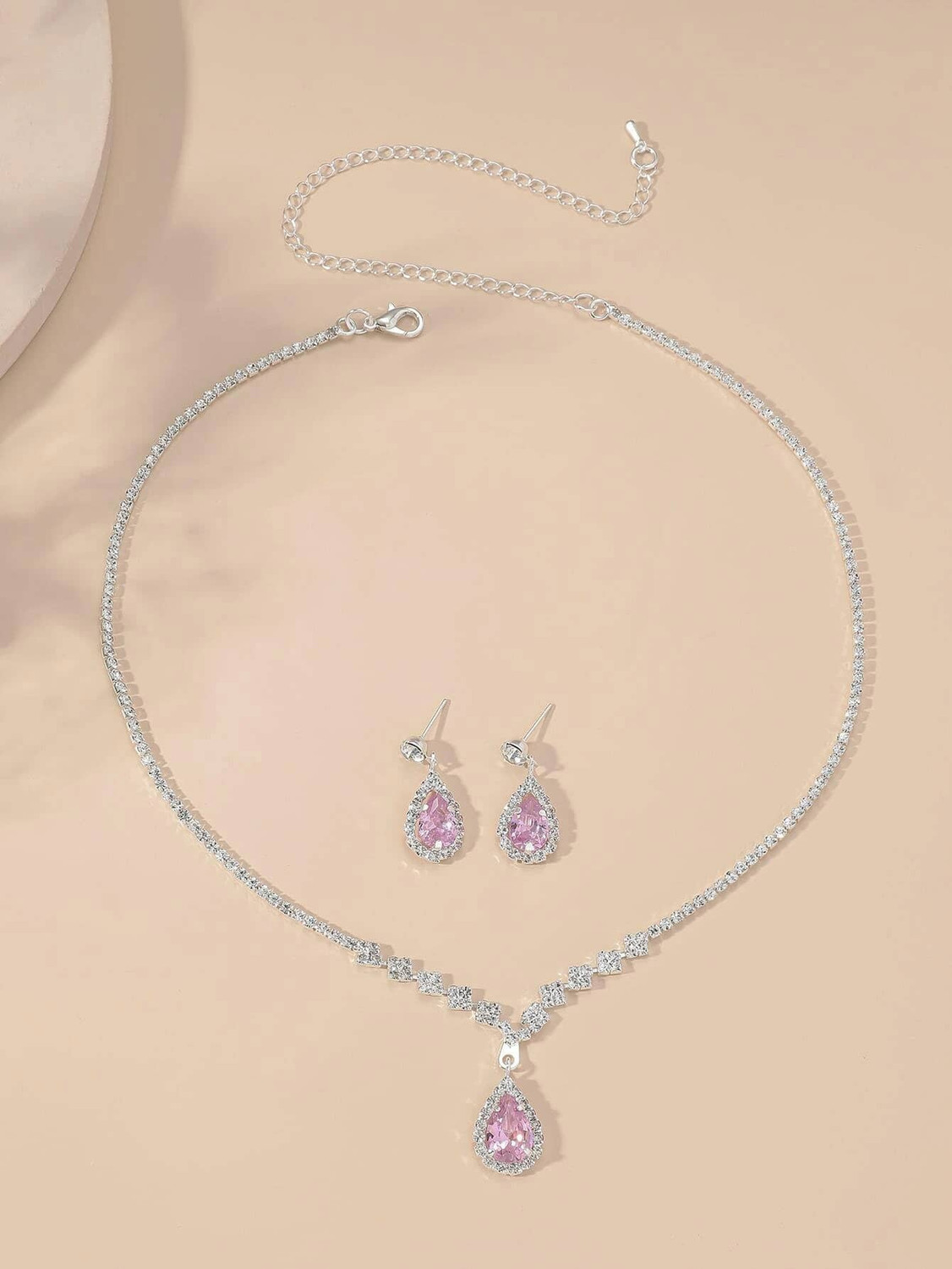 Image of Dressberry Crystal Pink Jewellery Set