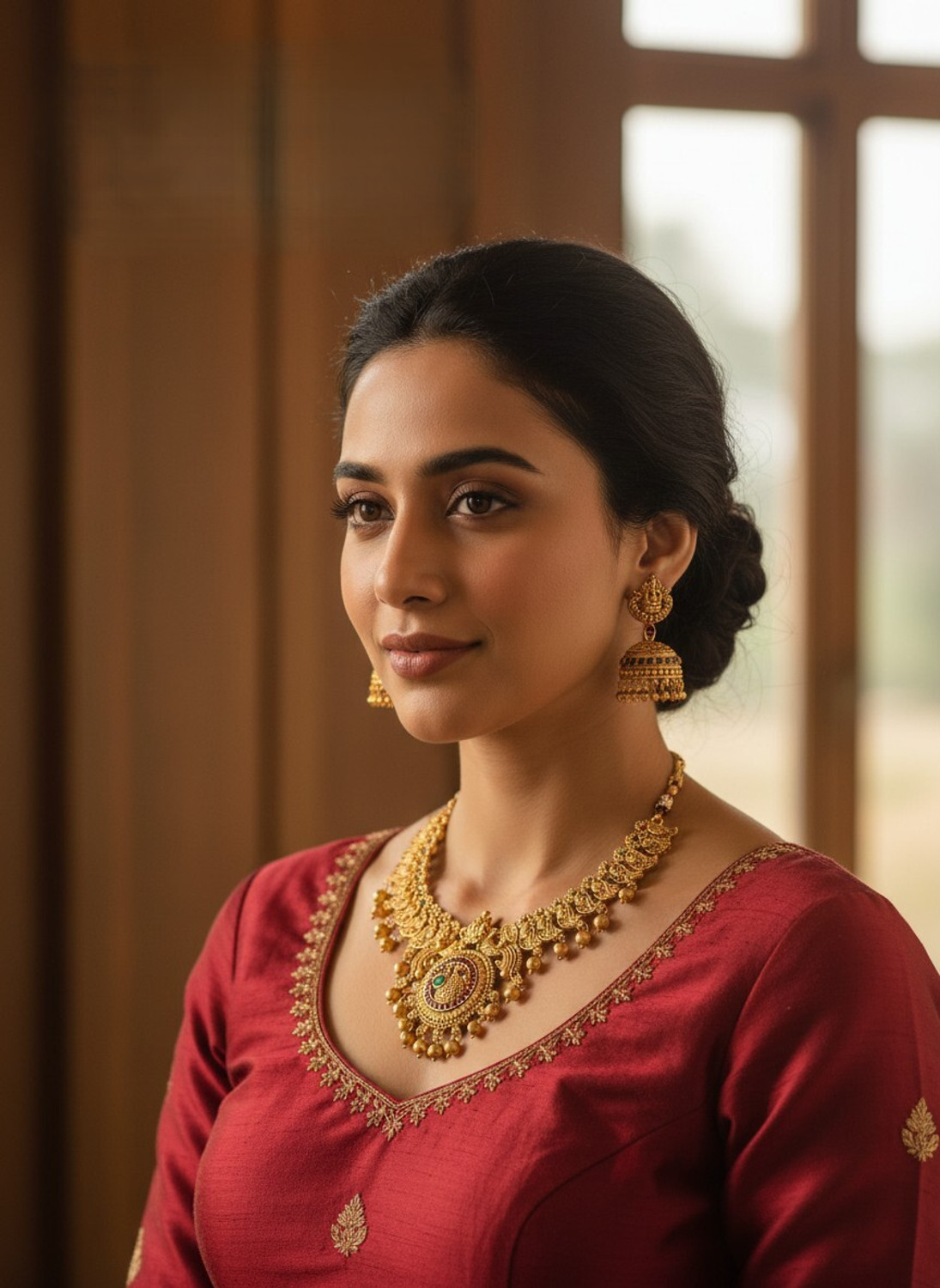 Image of SHINELOOM MUKTTA Brass, Copper Gold-plated Gold Jewellery Set