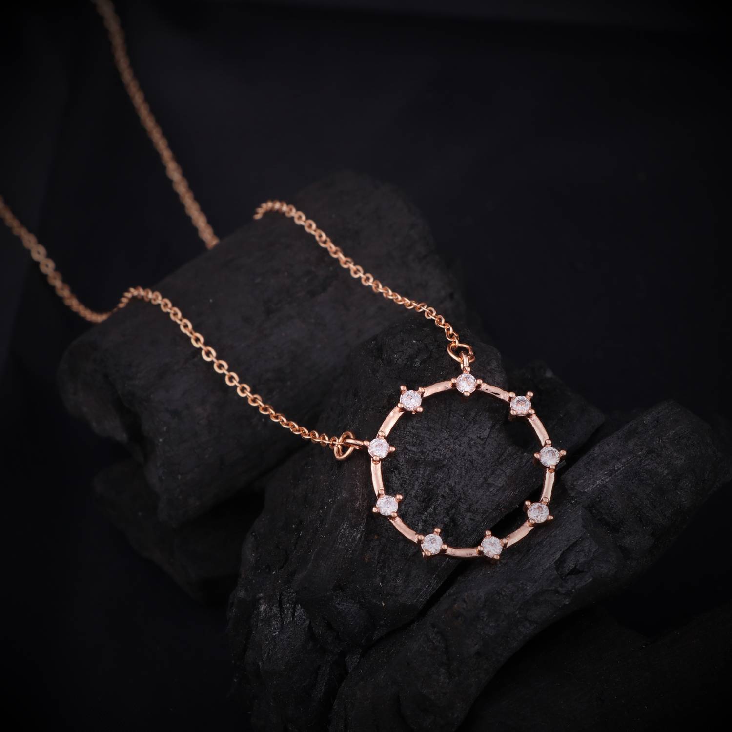 BELWICK Diamond Titanium Plated Alloy Necklace
