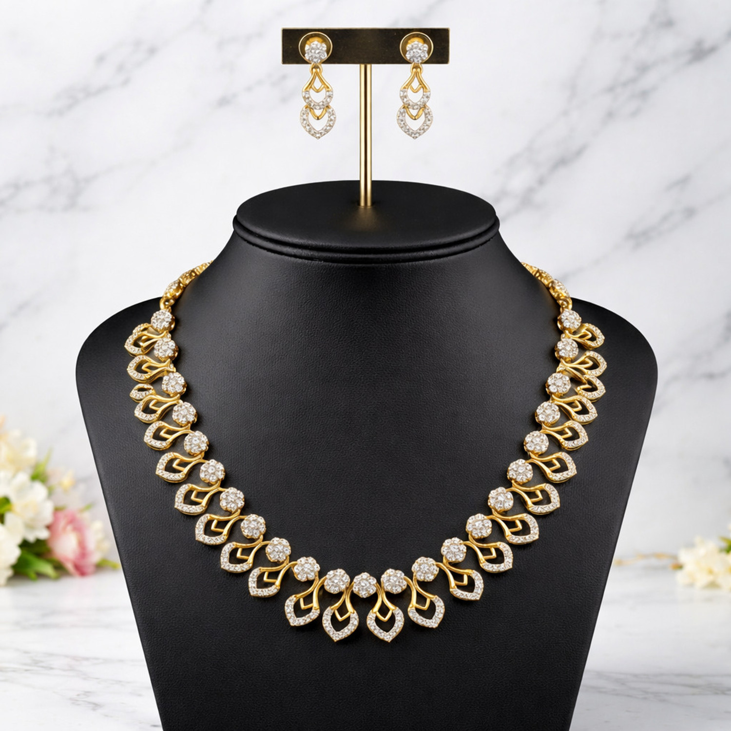 Image of pmsquare Brass, Copper Gold-plated Gold Jewellery Set
