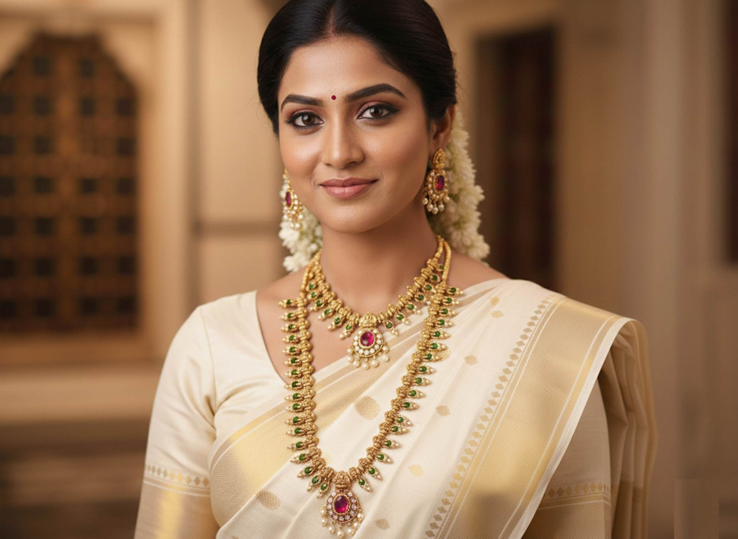 Image of Mountbar Brass, Crystal, Copper Gold-plated, Platinum Gold Jewellery Set