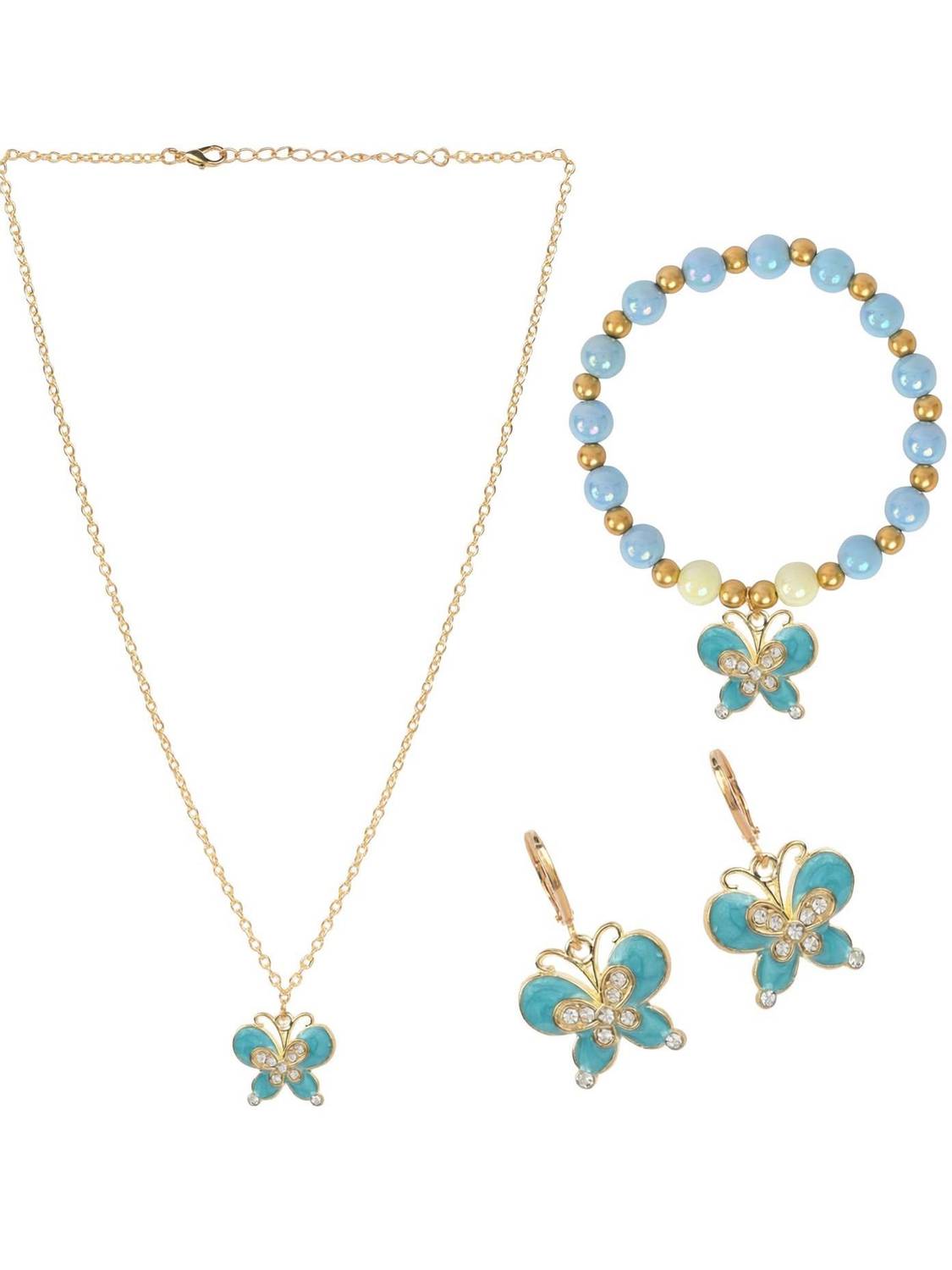 Asthetika Kids Alloy Blue Jewellery Set