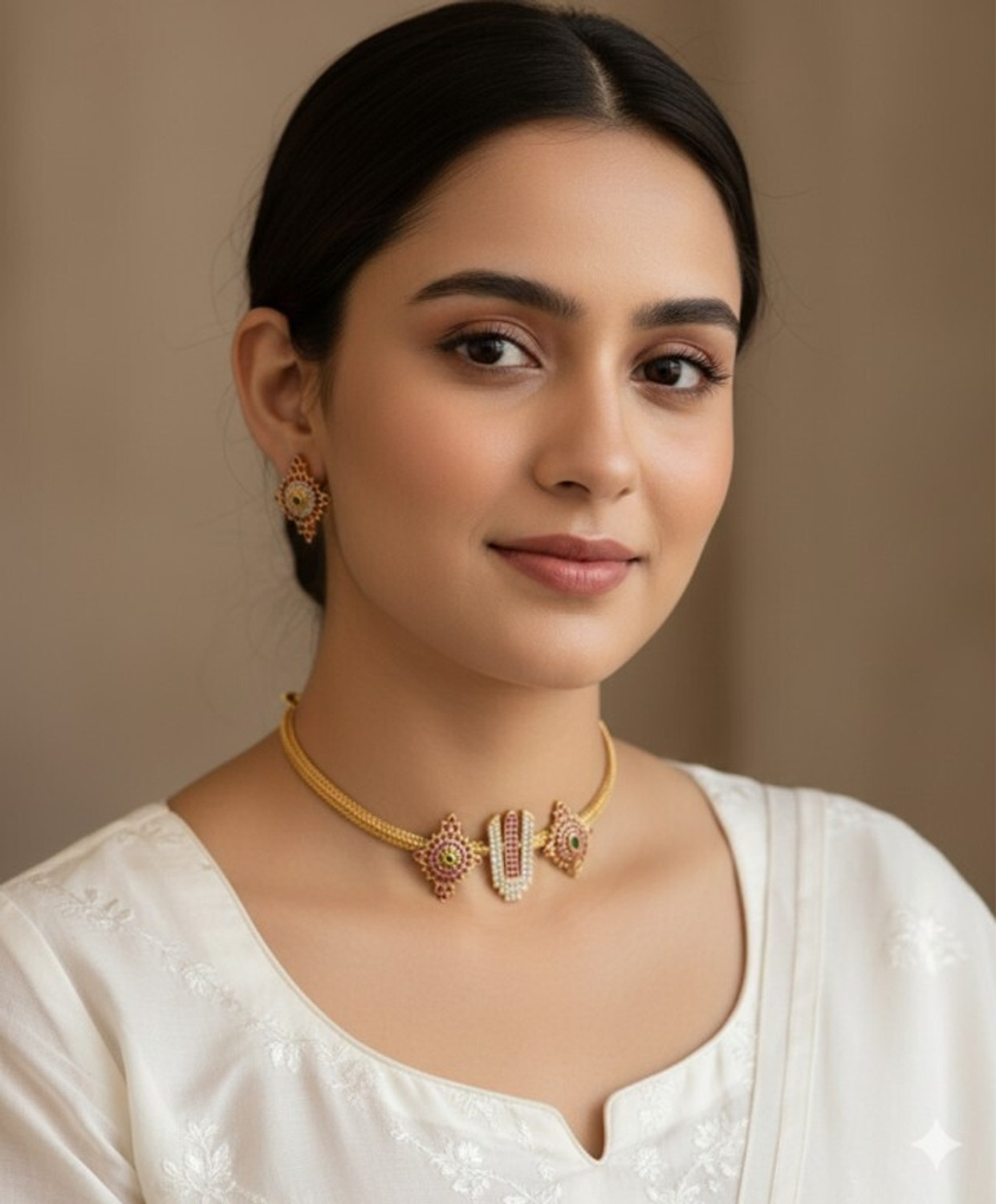 Image of Vadhu jewels Alloy Gold-plated Multicolor Jewel Set (Pack of 1)