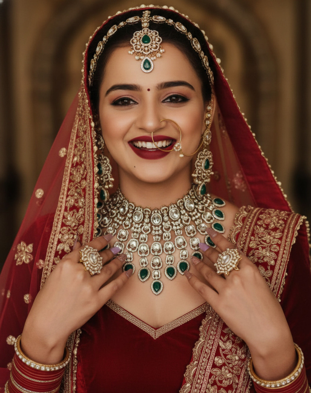 Image of NUI Alloy Gold-plated Multicolor Jewellery Set