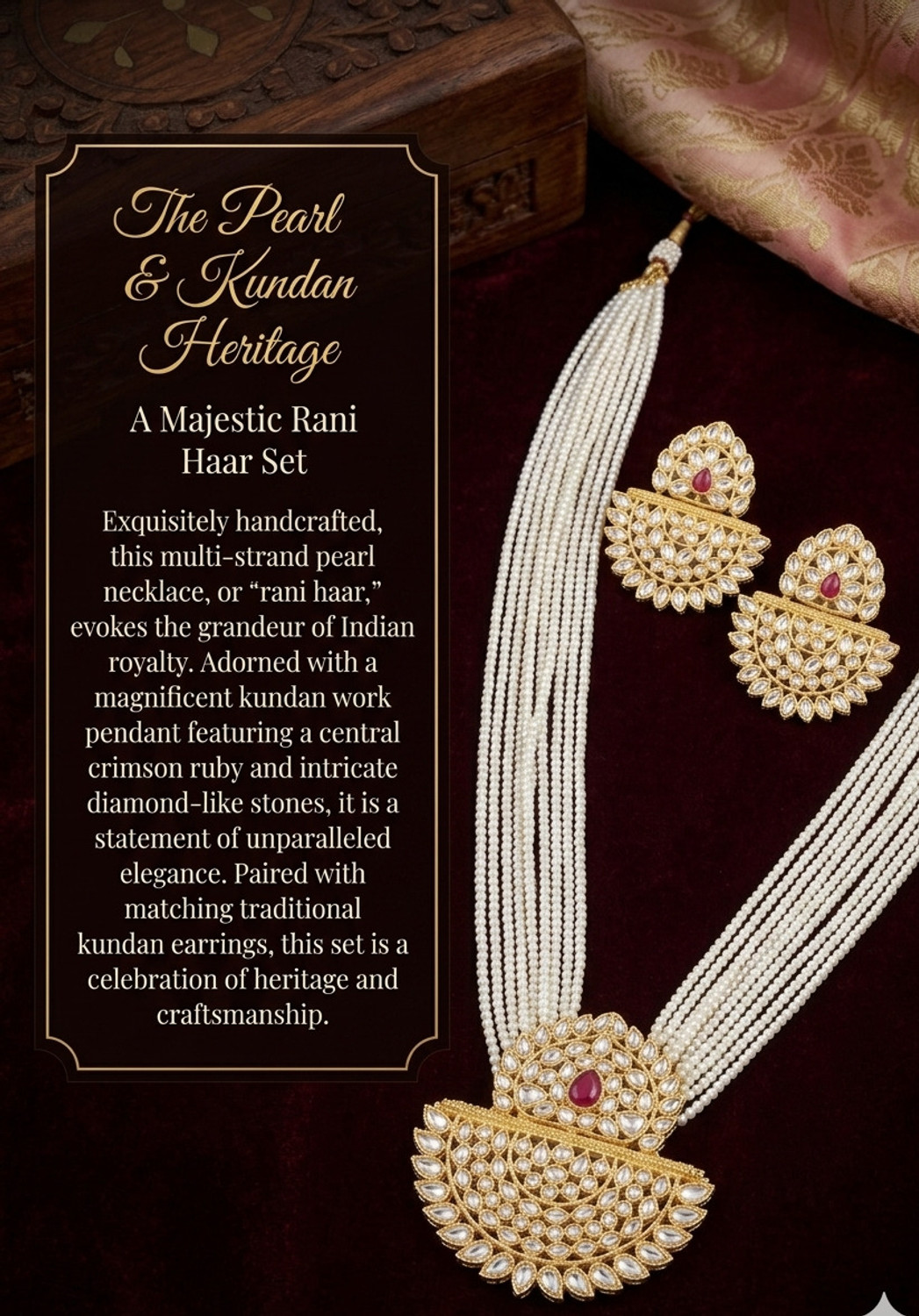 Image of SHRINRVT ENTERPRISES Brass White, Red Jewel Set (Pack of 1)