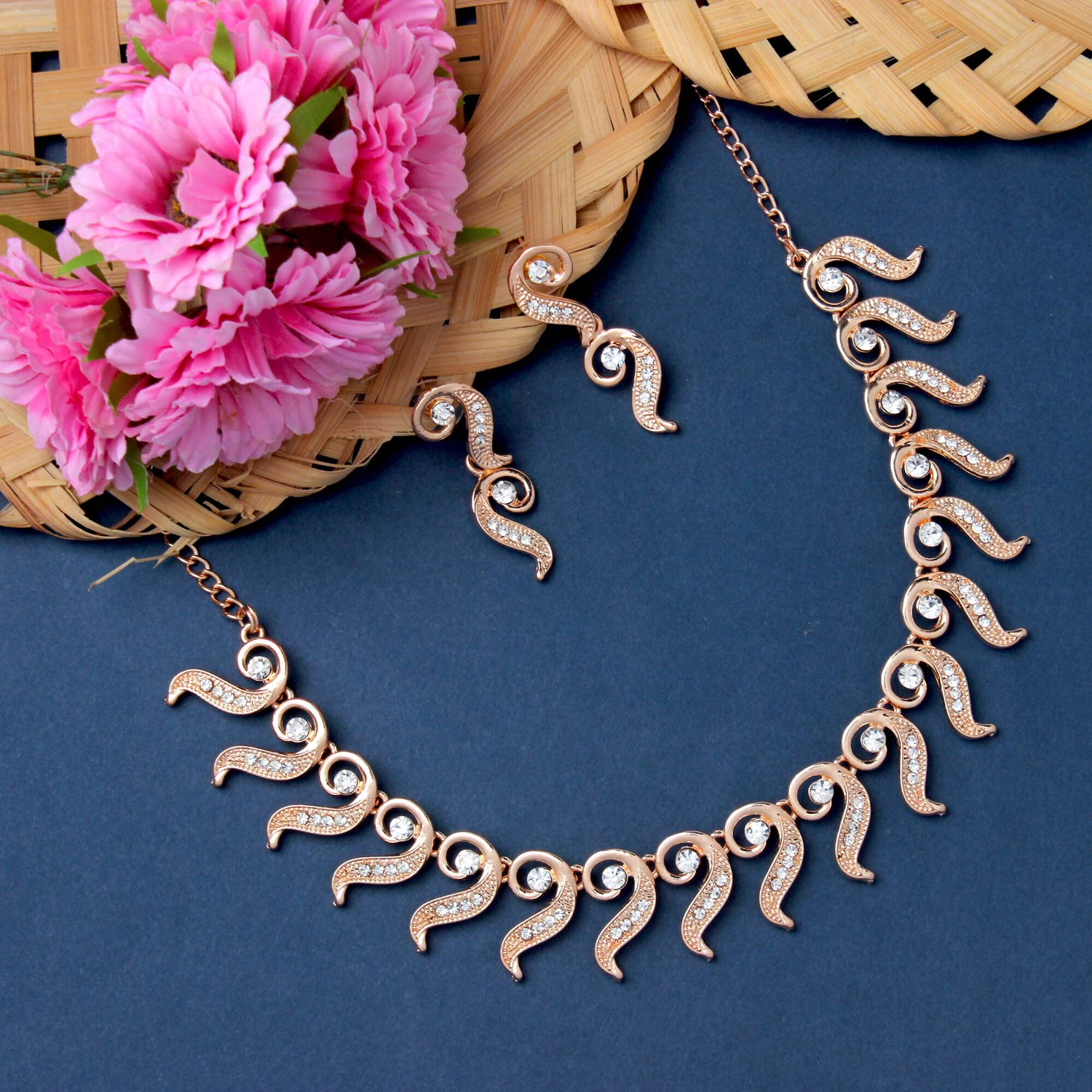 Image of Atasi International Alloy Gold Jewellery Set