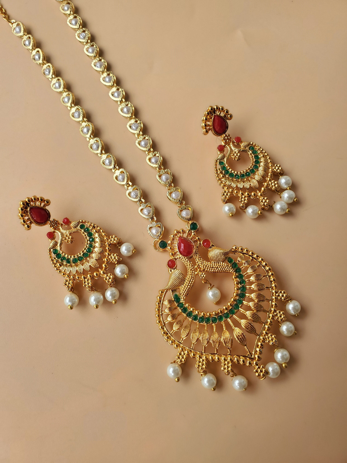 Image of Rangrozo Jewellery Zircon Gold-plated Plated Copper Necklace Set