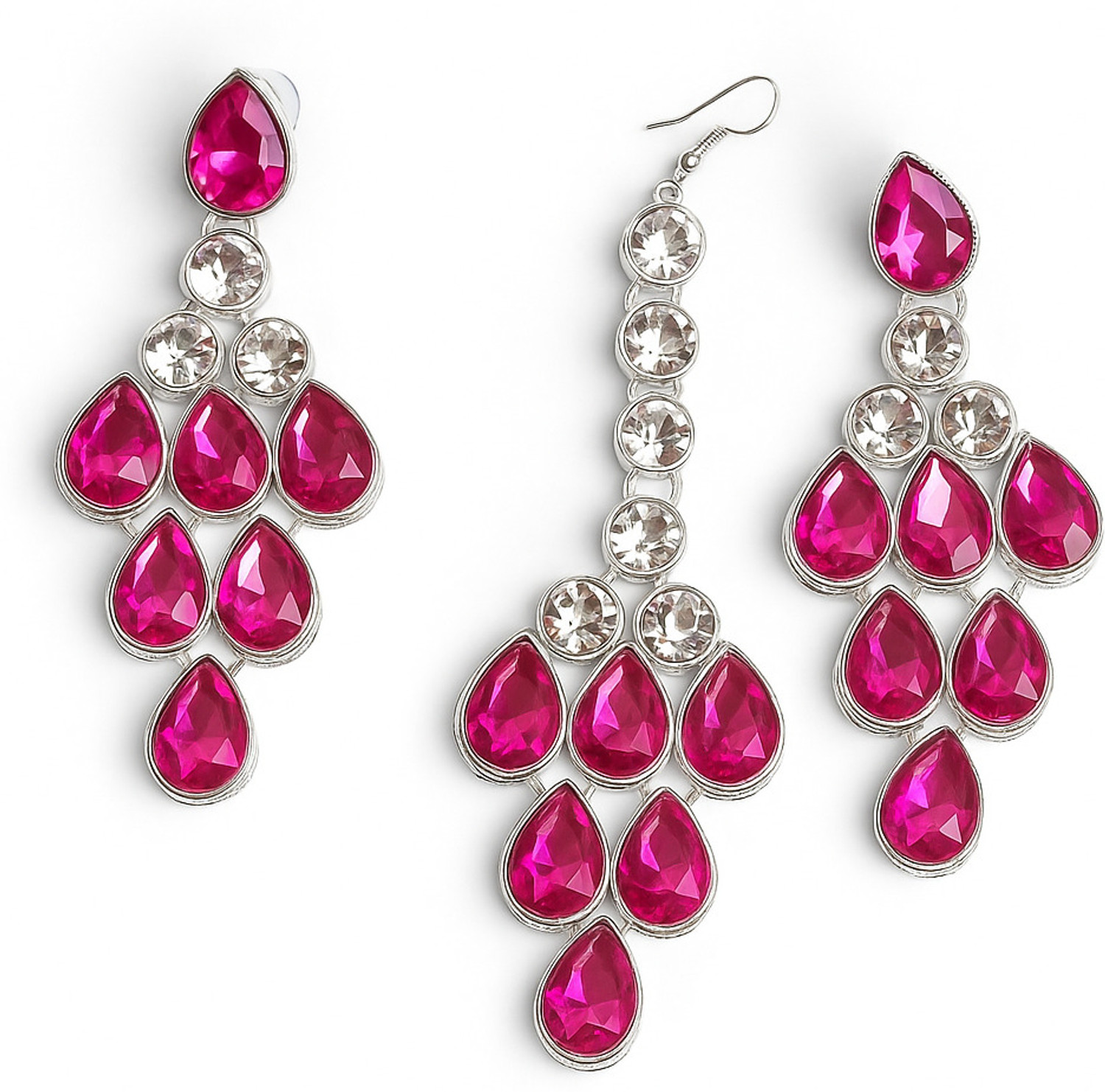 Image of VIKAFIYA Alloy Brass Pink Jewellery Set