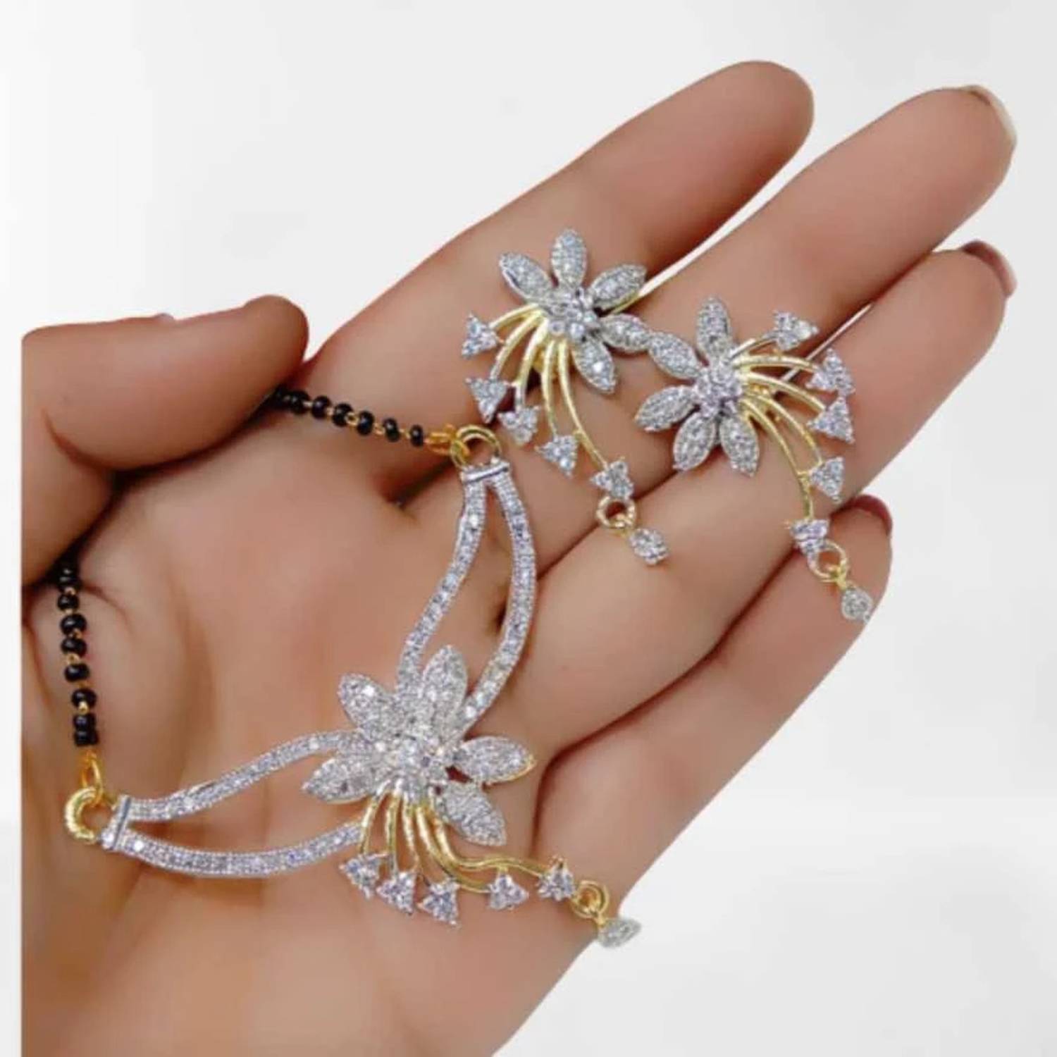 laksh enterprise Brass Silver, Gold Jewellery Set