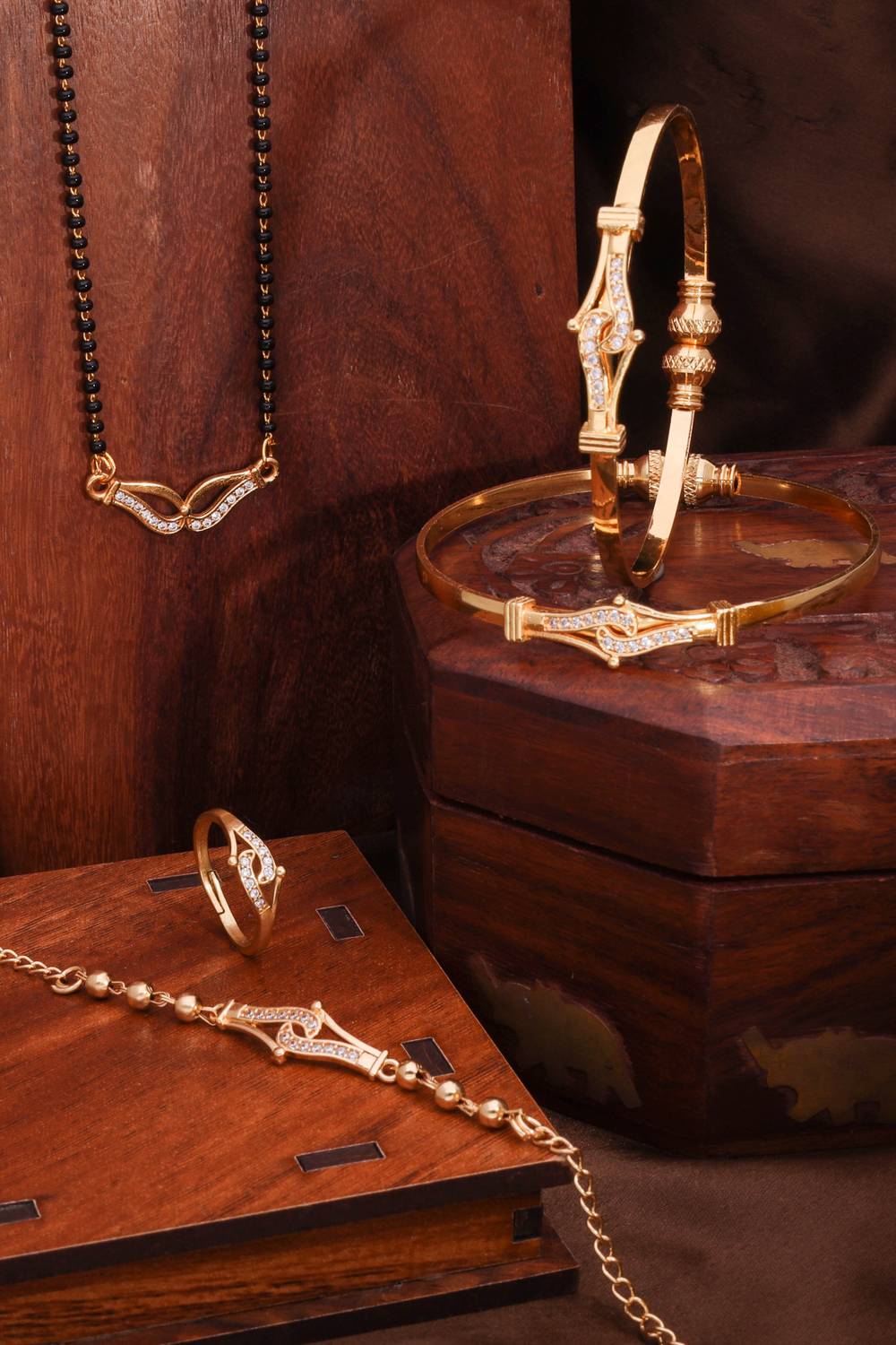 brado jewellery Brass Gold-plated Gold Jewellery Set