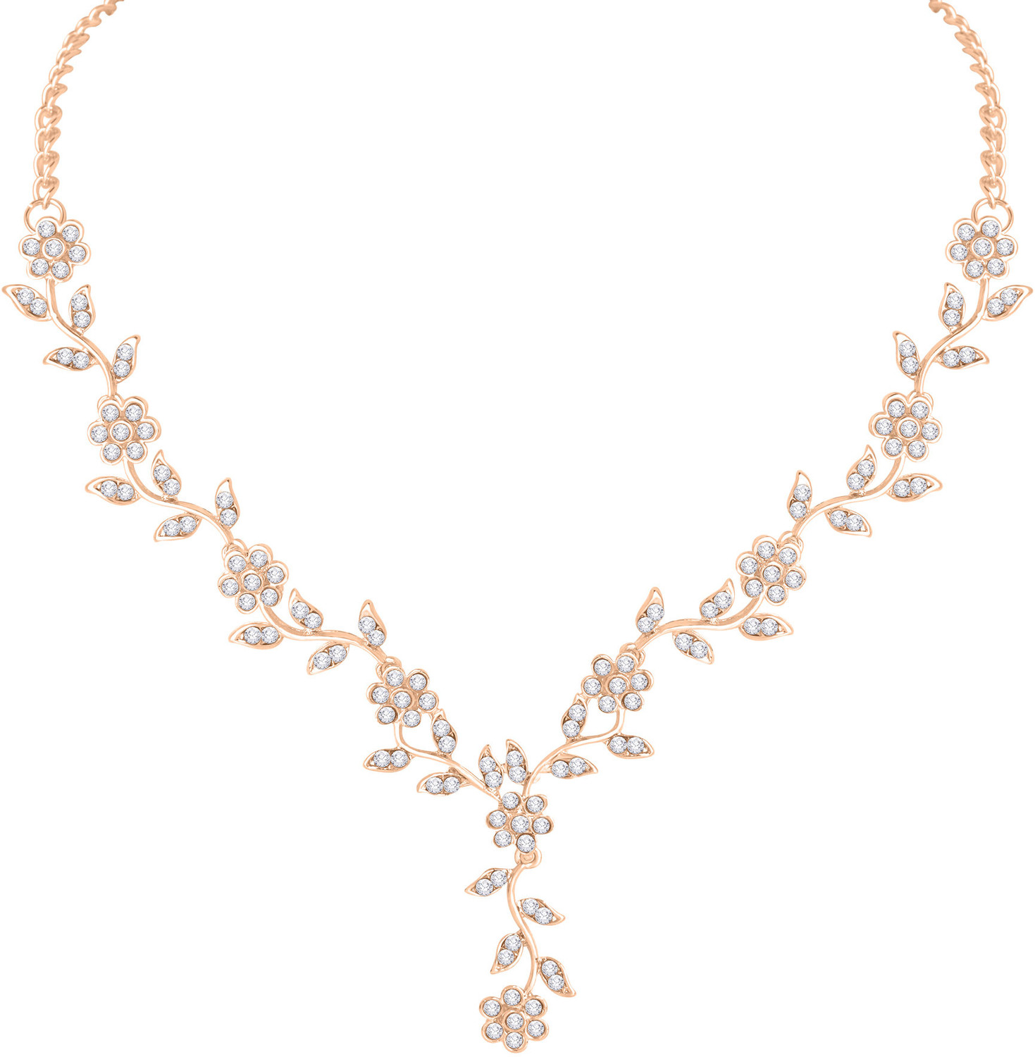 Image of Atasi International Alloy Gold, White Jewellery Set