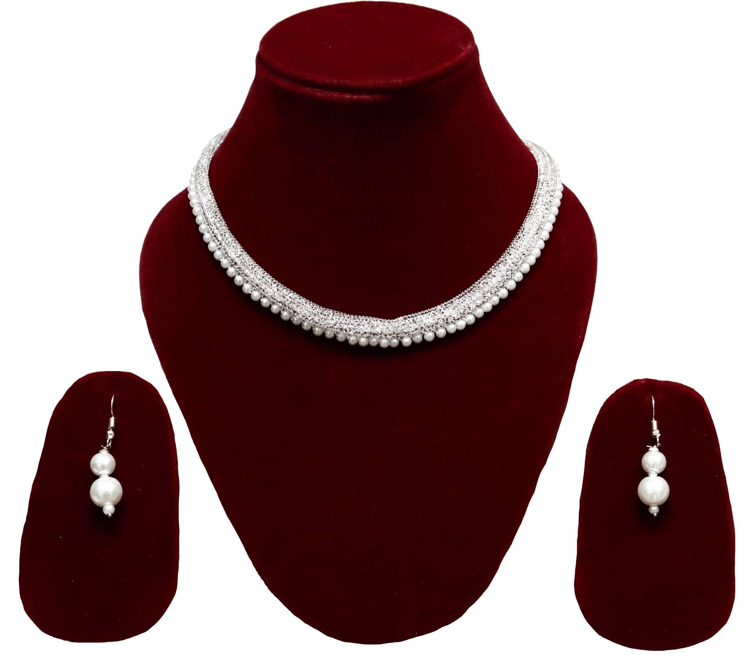 Aamrkoot Mother of Pearl Gold-plated Silver Jewellery Set