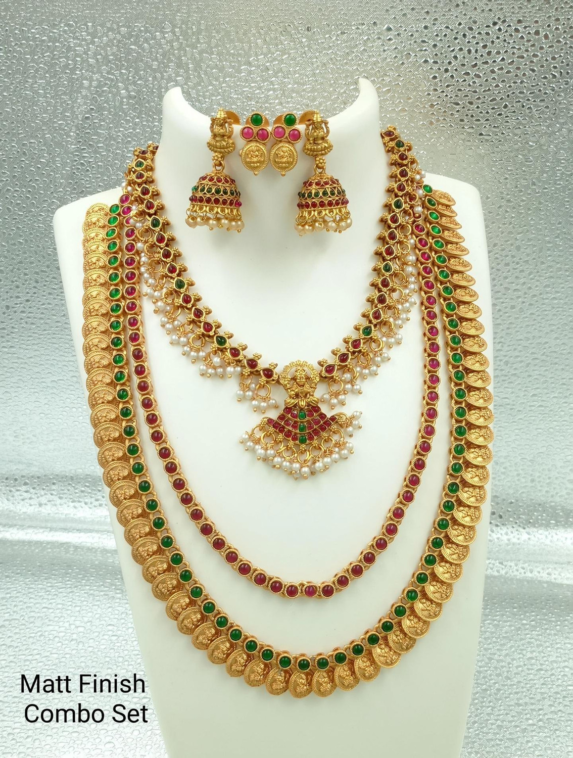 Joyful Alloy Gold, Multicolor Jewellery Set