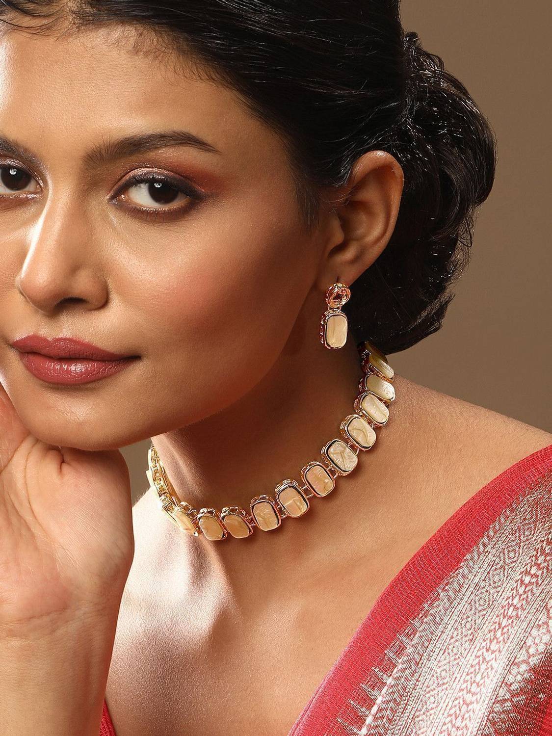 ASMITTA Jewellery Alloy Gold-plated Gold Jewellery Set