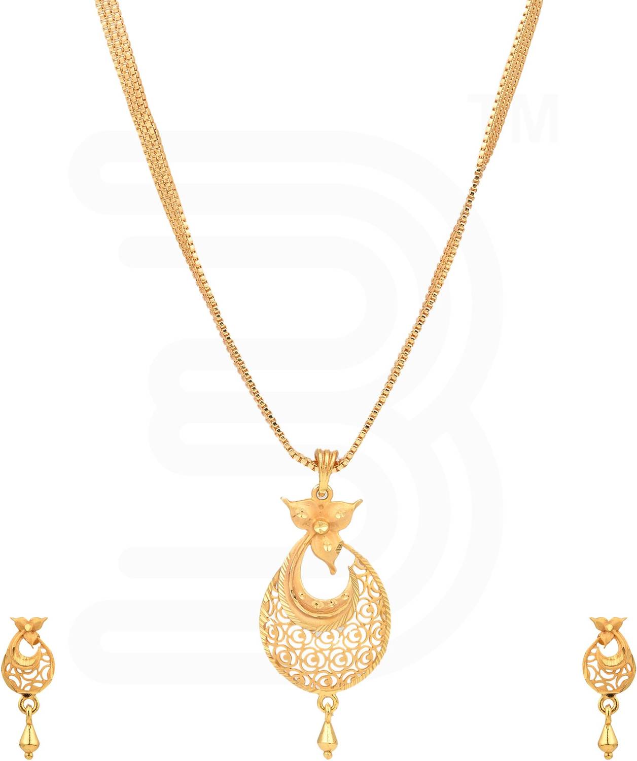 Blacky Brass Gold-plated Gold Jewellery Set