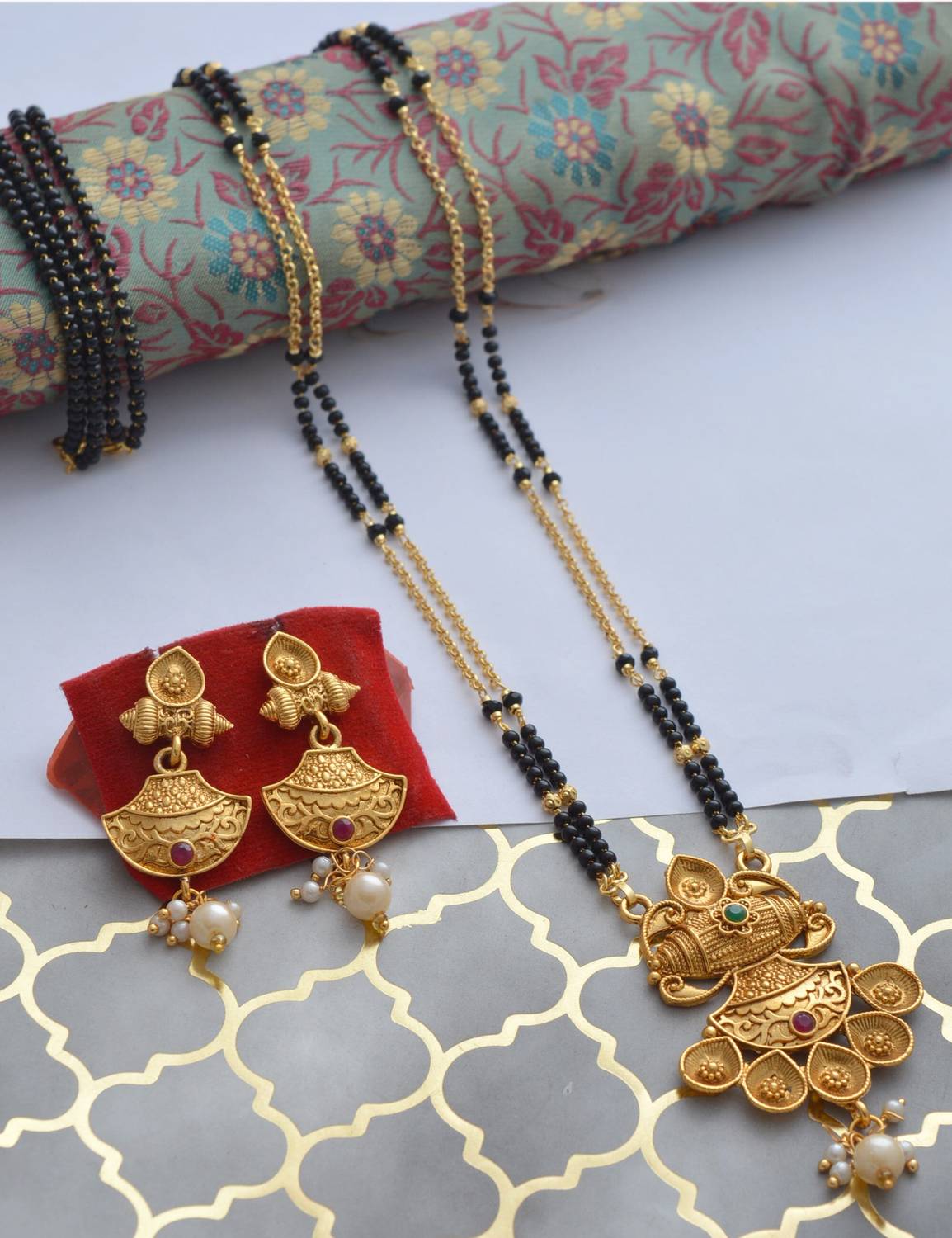 AAKASHTRADERSRK Copper Gold-plated Gold Jewellery Set