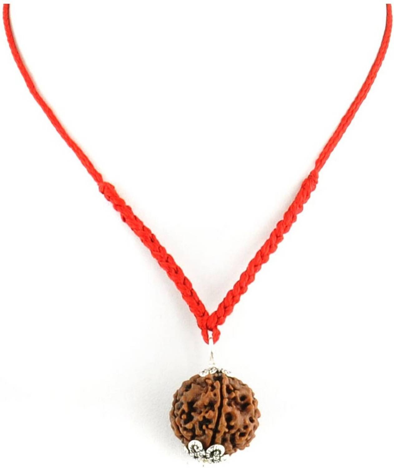 DIVINE SOUVENIRS 5 Mukhi Natural And Certified Rudraksha Pendant Wood