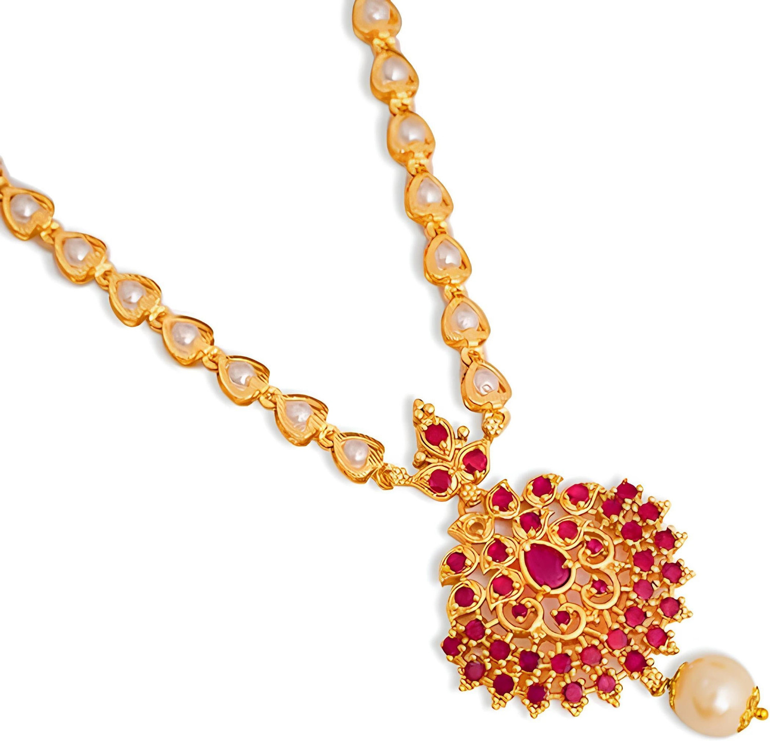 Image of Laforword Alloy Gold-plated Gold, Pink Jewellery Set