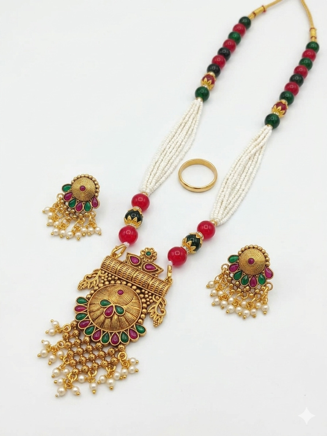 Image of sachisanjh Alloy Gold-plated Multicolor Jewel Set (Pack of 1)