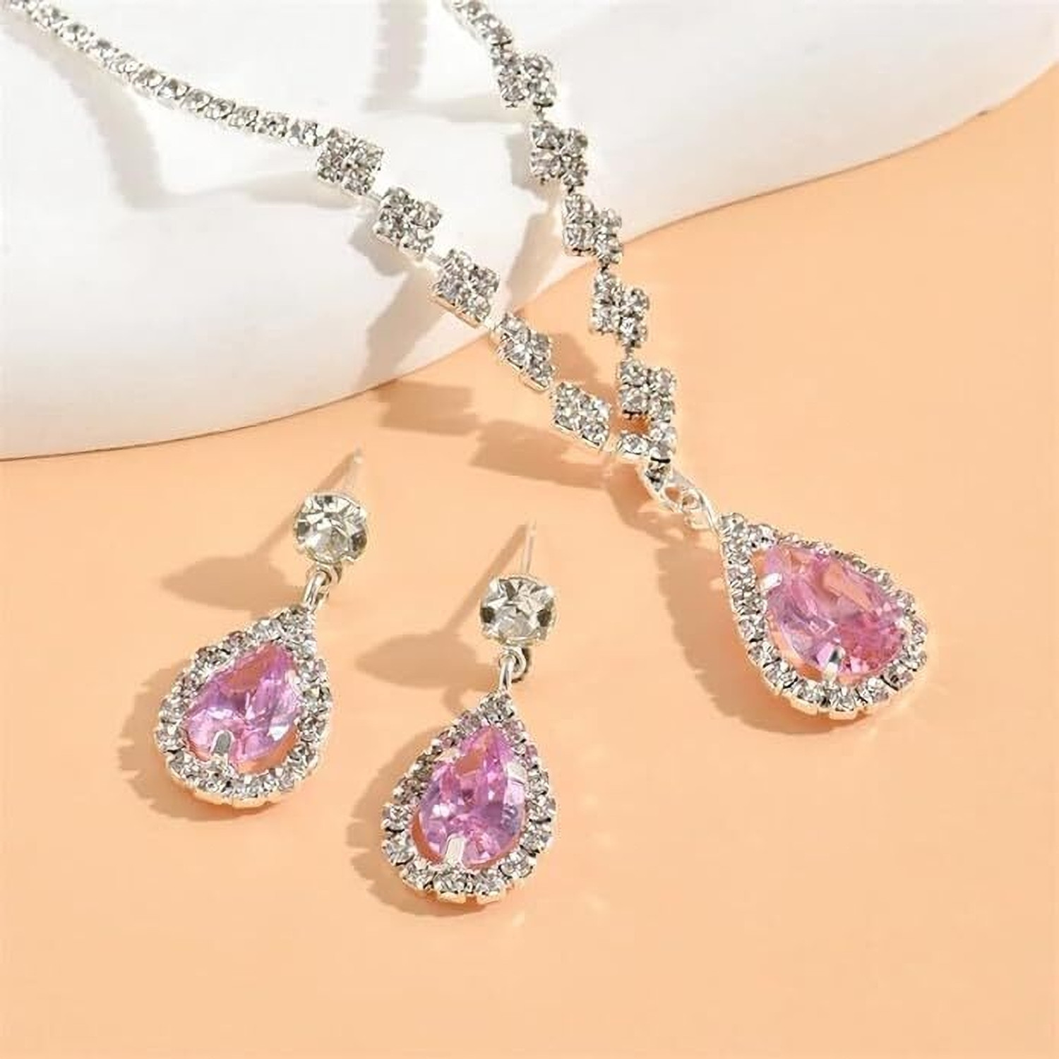 Image of Dressberry Crystal Pink Jewellery Set