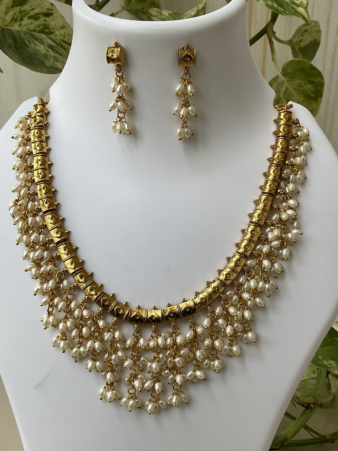 Image of Ajrang Alloy Gold-plated Gold Jewellery Set