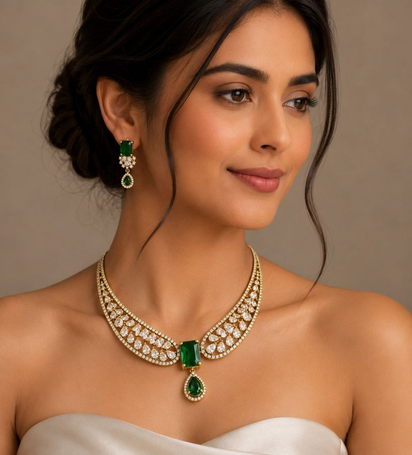 Image of AKENTERPRISE Brass Rhodium Turquoise Jewellery Set