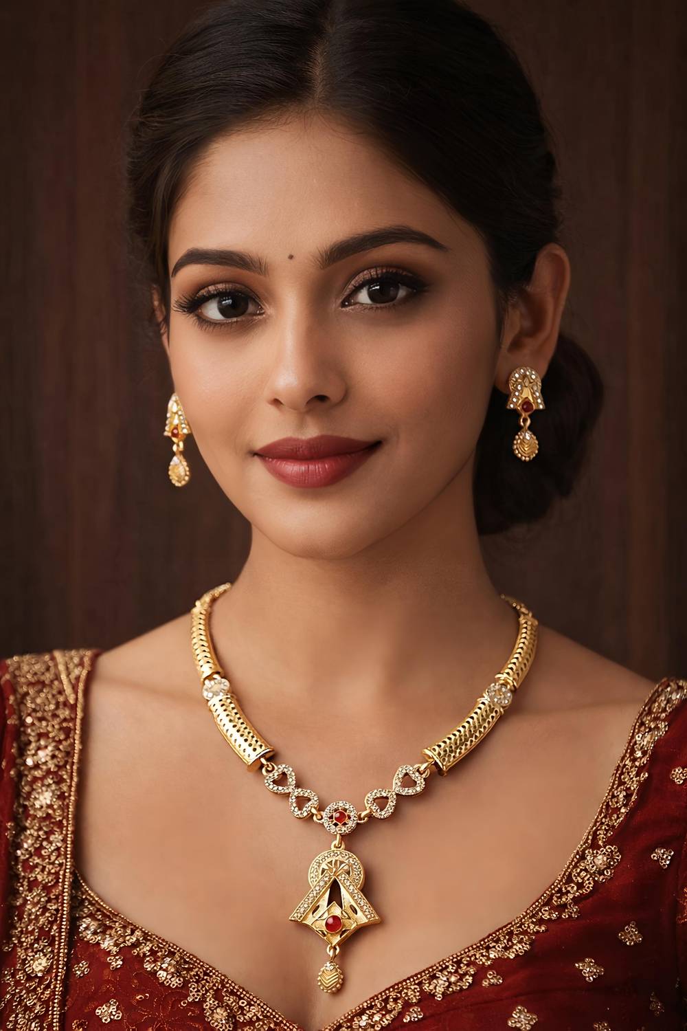 AHR FASHION Gold-plated Plated Brass Necklace