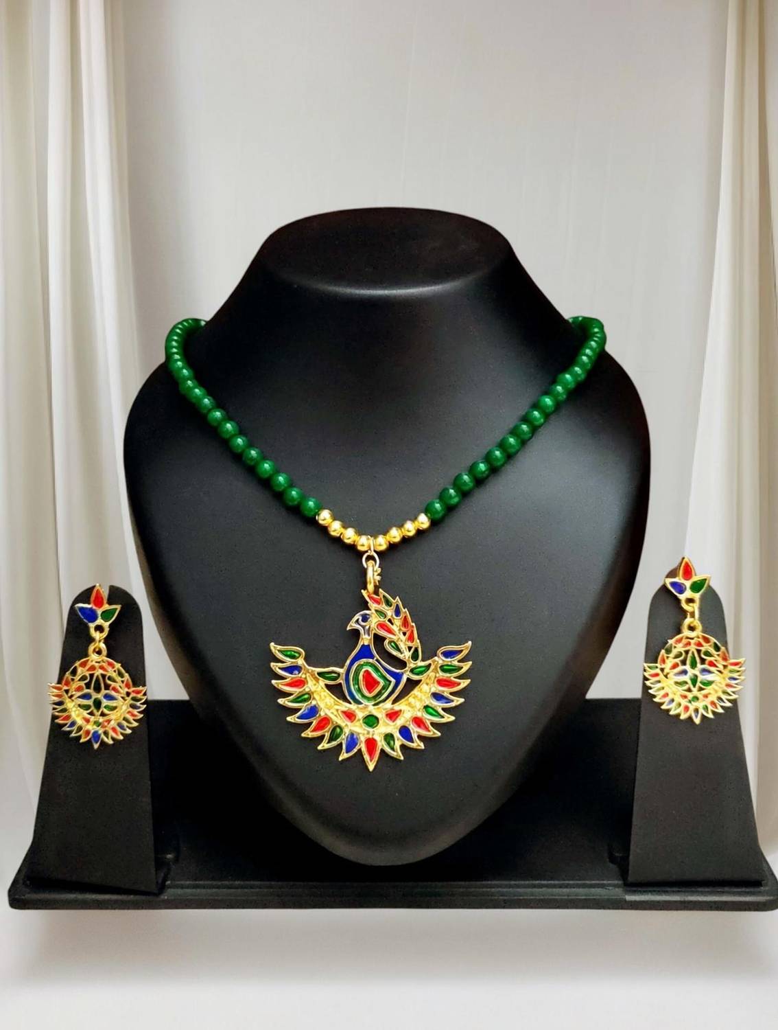 balaji gold Copper Gold-plated Multicolor Jewellery Set