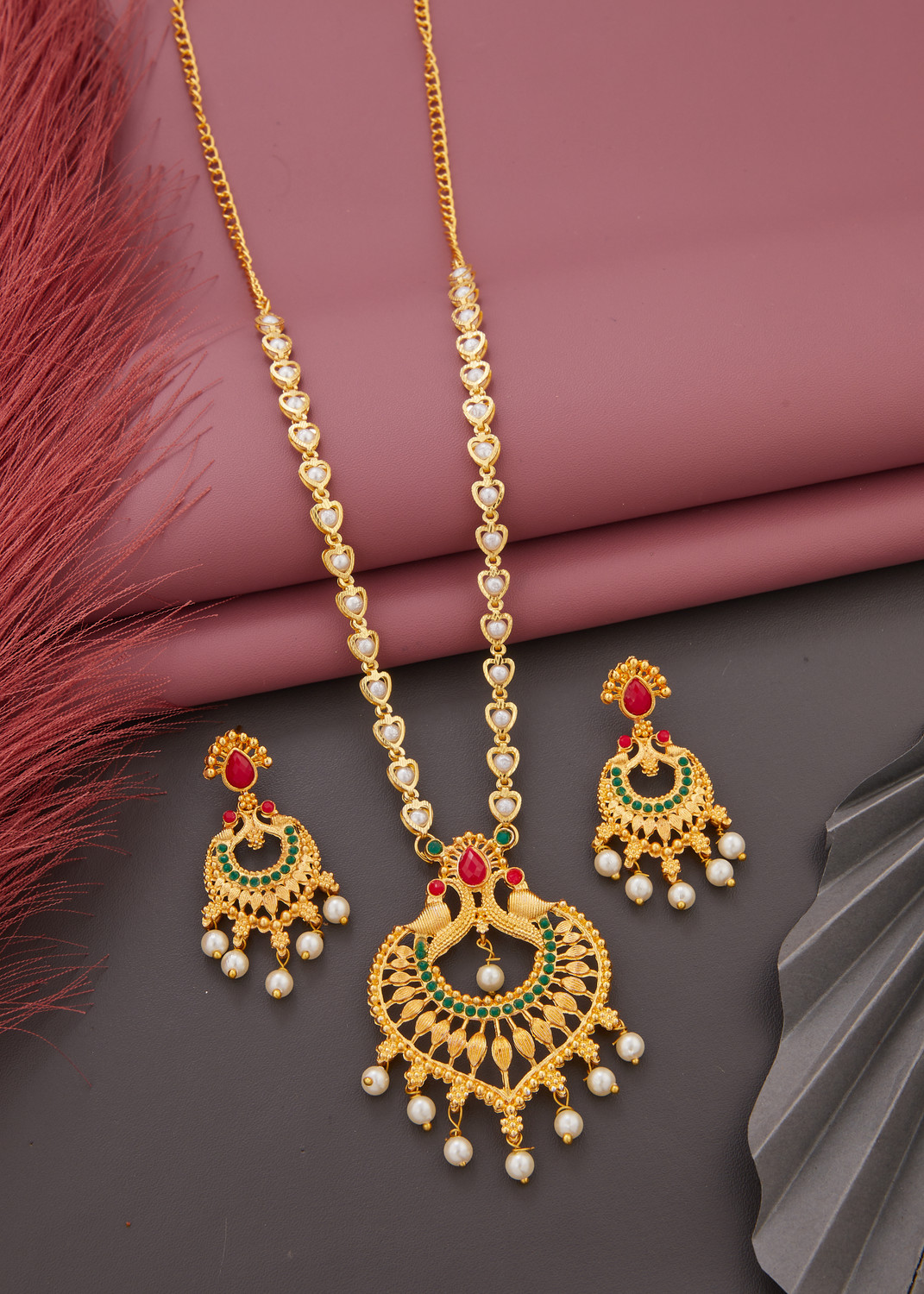 Image of Rangrozo Jewellery Zircon Gold-plated Plated Copper Necklace Set