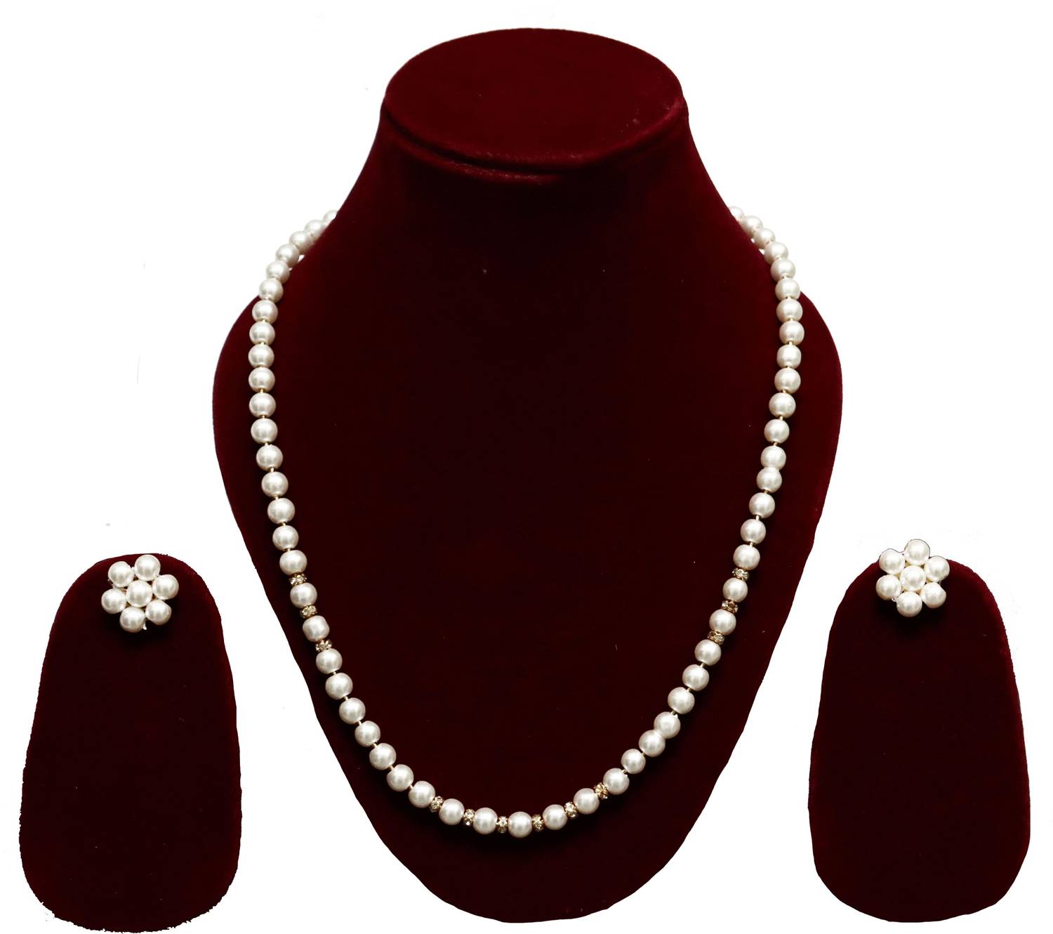Aamrkoot Mother of Pearl Gold-plated White Jewellery Set