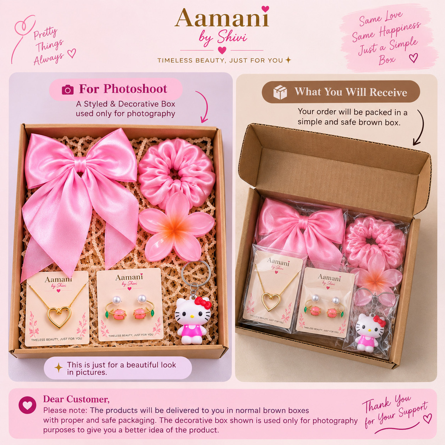 Image of Aamani Producation Alloy Gold, Pink Jewellery Set