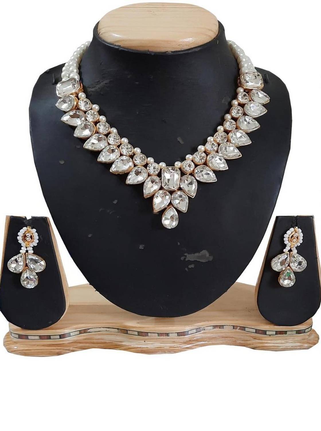ANRA JEWEL Alloy White, Gold Jewellery Set