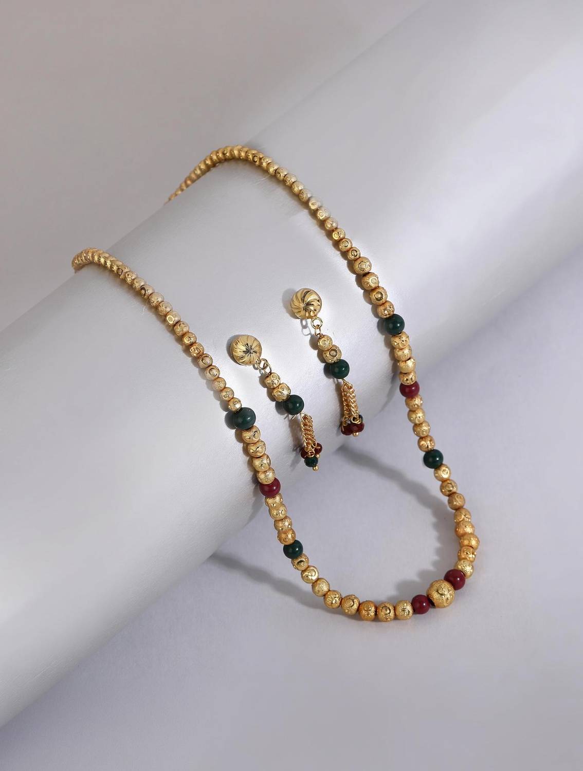 Bhagya Lakshmi Alloy Gold-plated Gold Jewellery Set