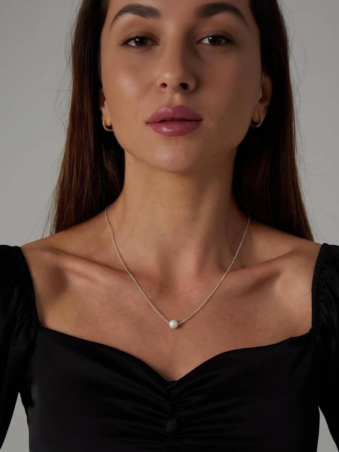 BOGHRA SALES Silver White Pearl Chain For women and girls Pearl Silver Plated Alloy Chain