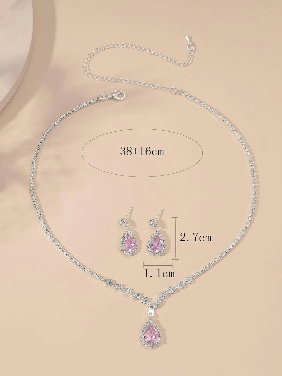 Image of Dressberry Crystal Pink Jewellery Set