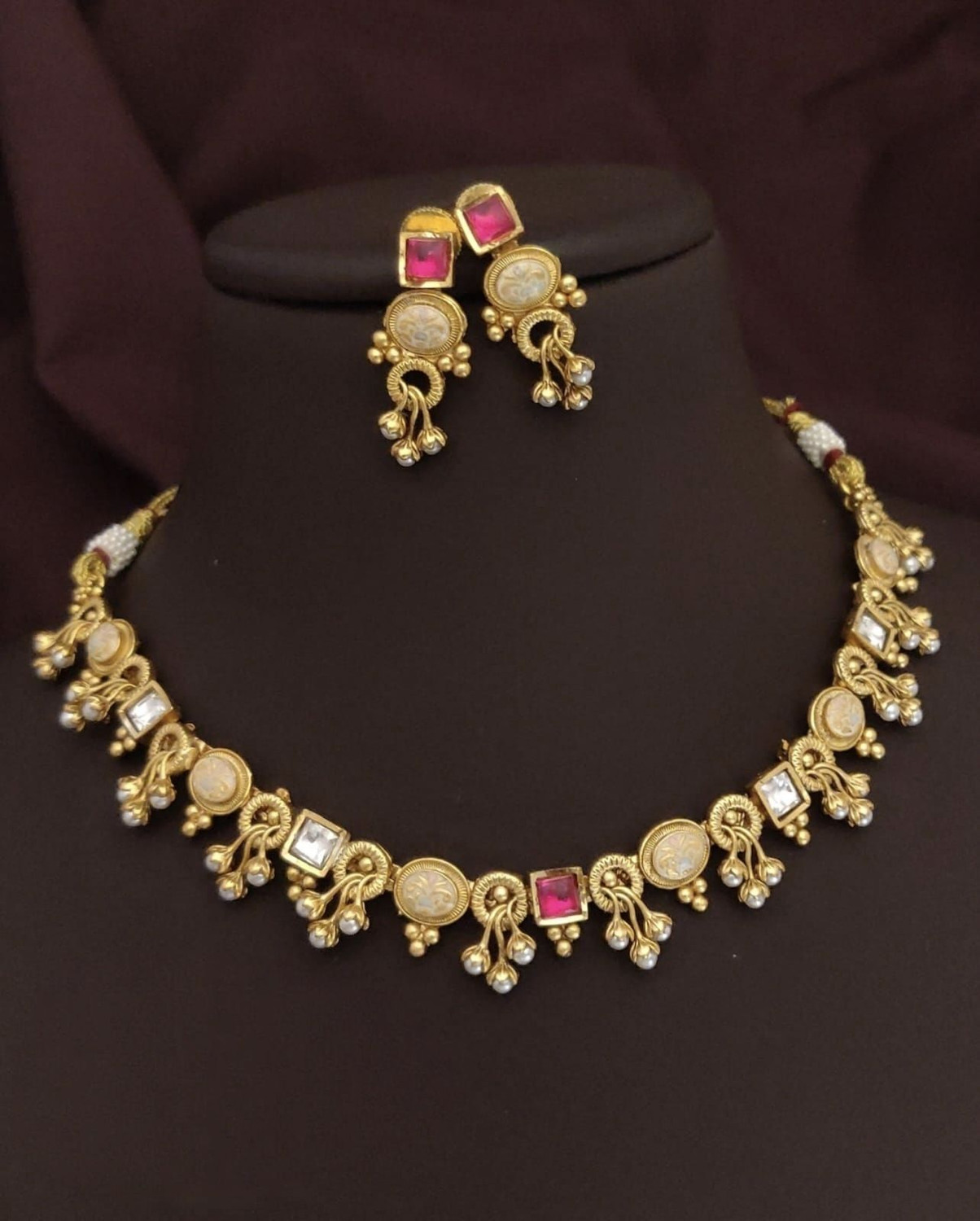 Image of Grisha Jewellery Copper Gold-plated Gold Jewellery Set